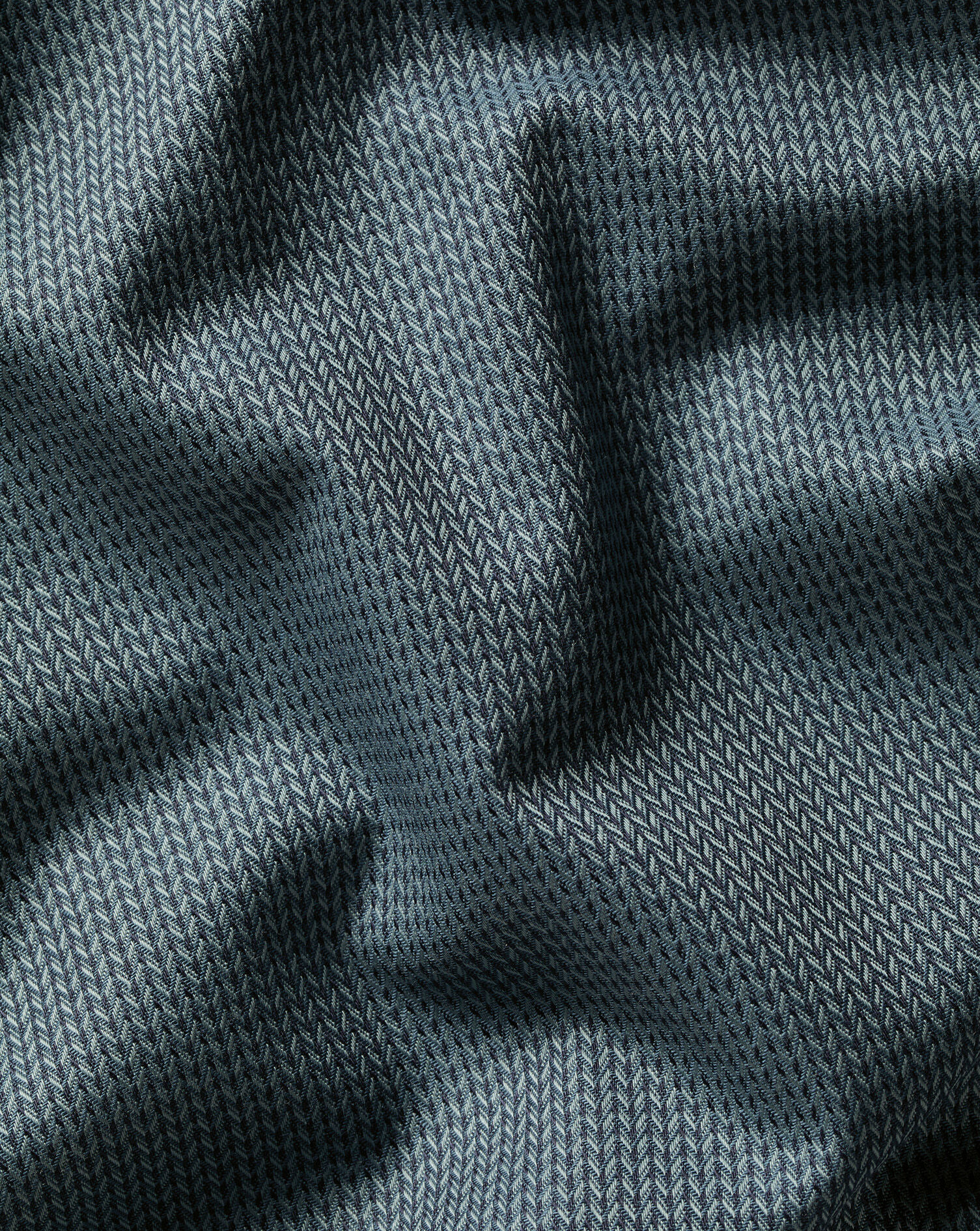 Non-Iron Stretch Chevron Texture Shirt - Teal