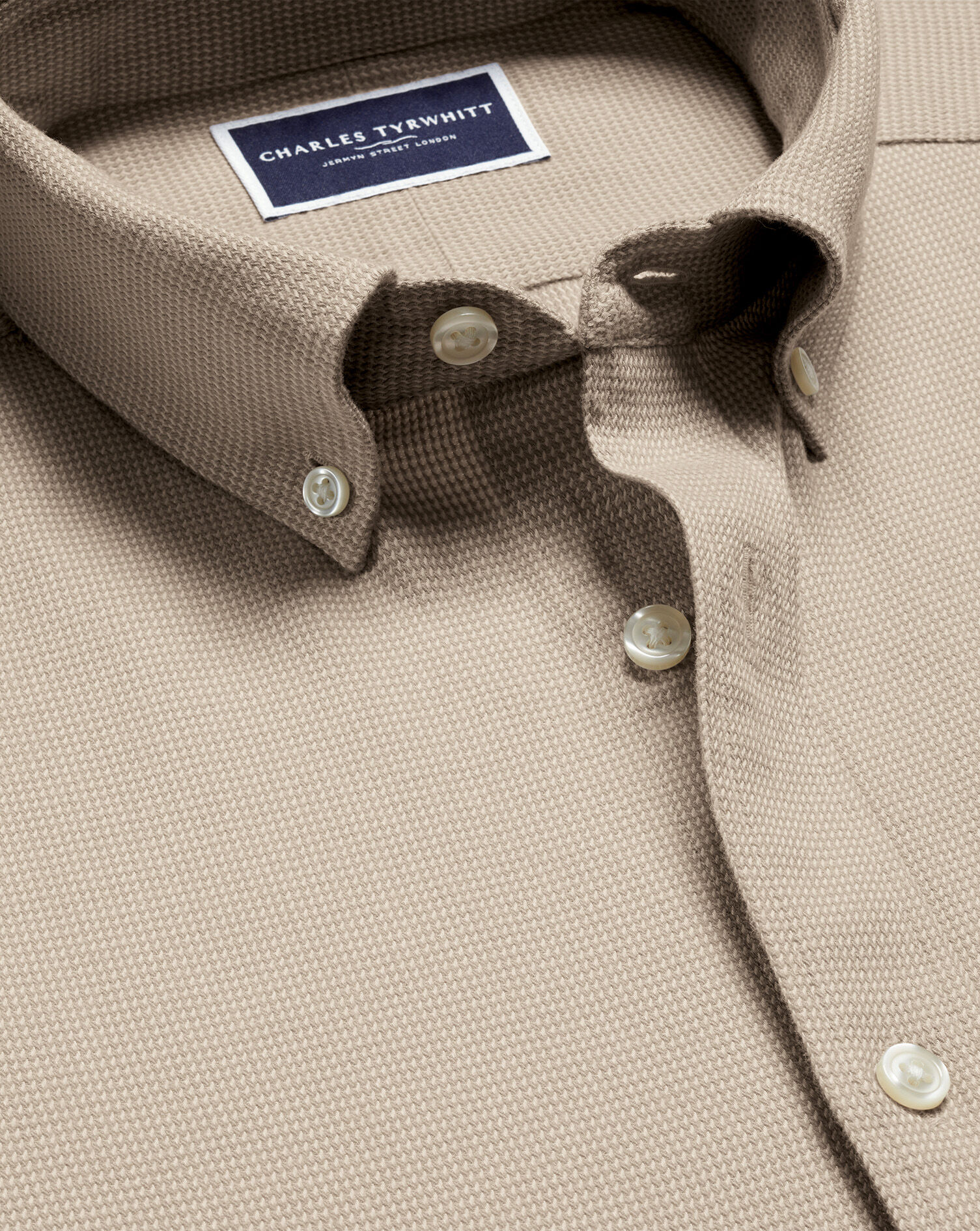 Dobby Flannel Shirt - Taupe