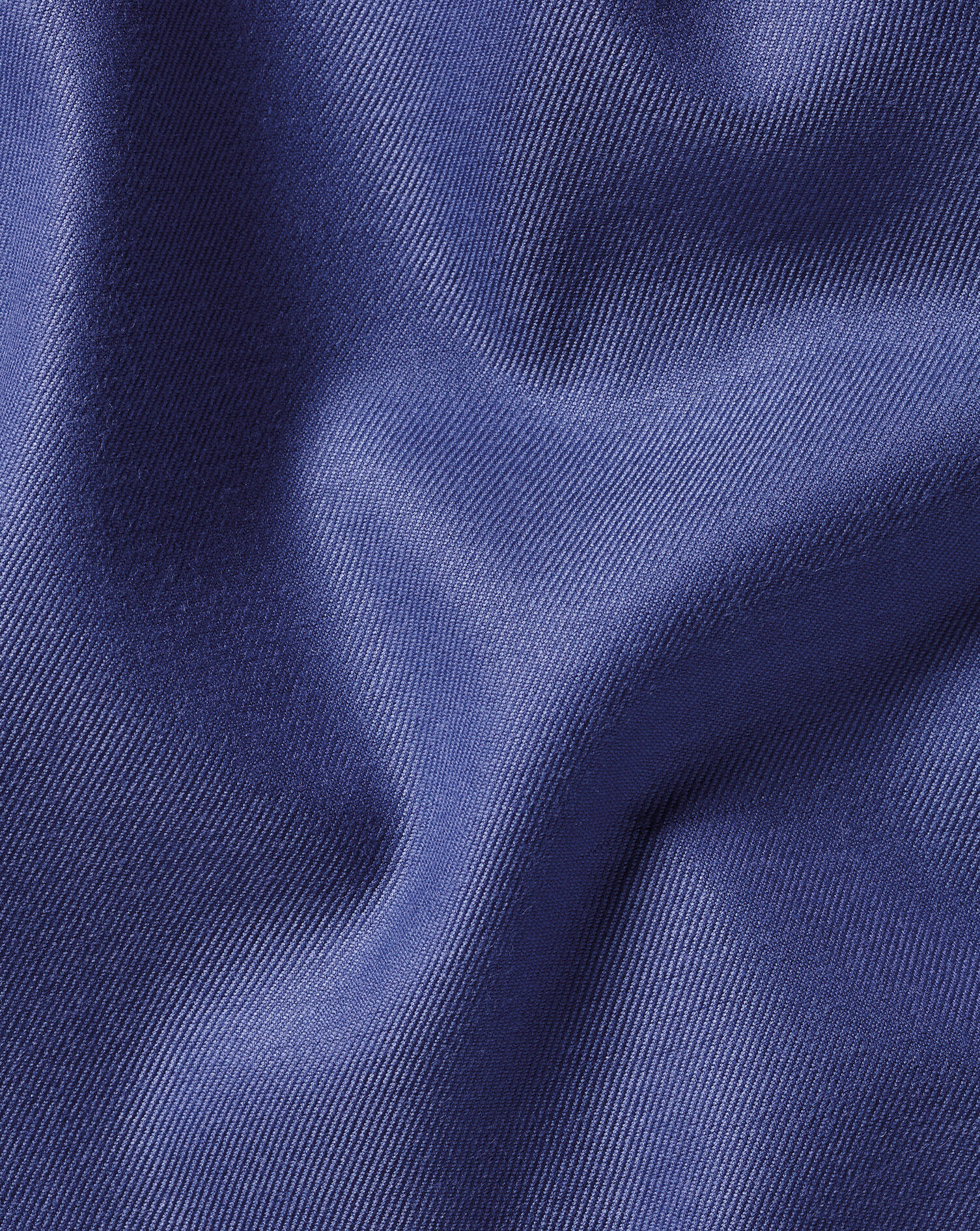 Spread Collar Non-Iron Twill Shirt - Cobalt Blue