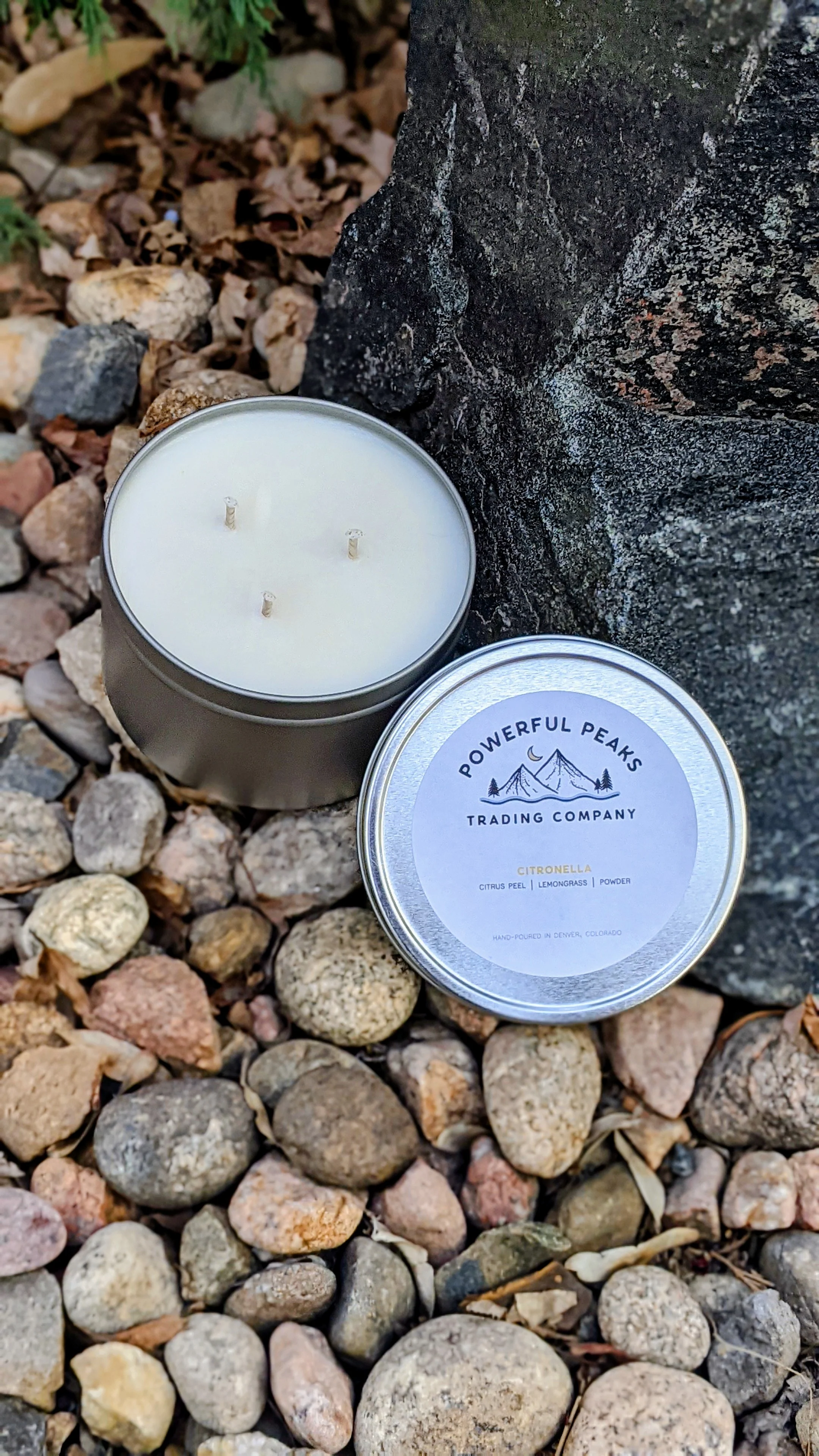 Citronella - Citrus Peel | Lemongrass | Powder - 13 oz. Soy Wax Candle