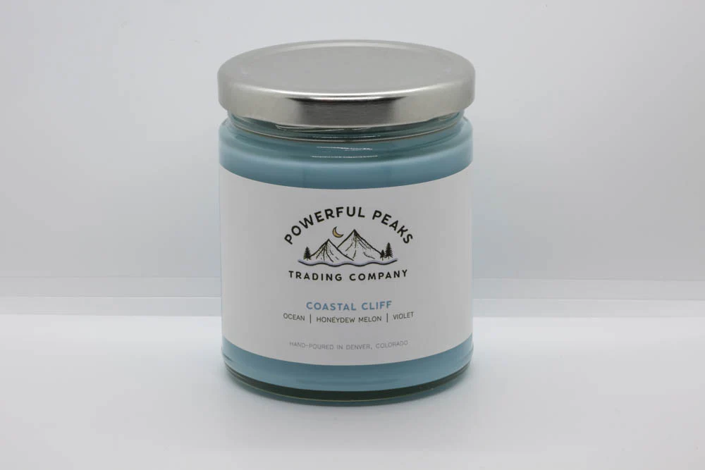 Coastal Cliff - Ocean | Honeydew Melon | Violet - 8 oz. Soy Wax Candle