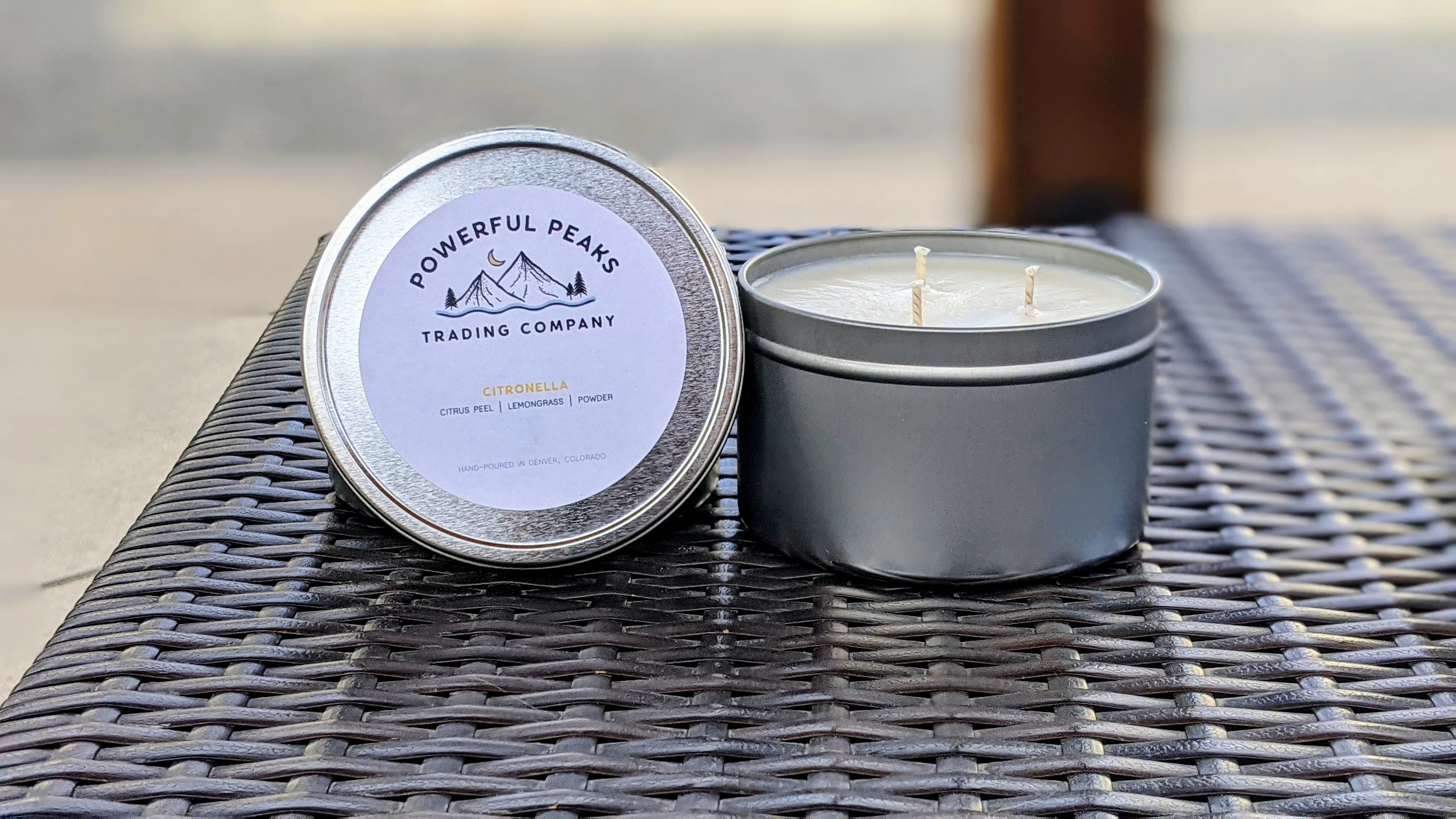 Citronella - Citrus Peel | Lemongrass | Powder - 13 oz. Soy Wax Candle