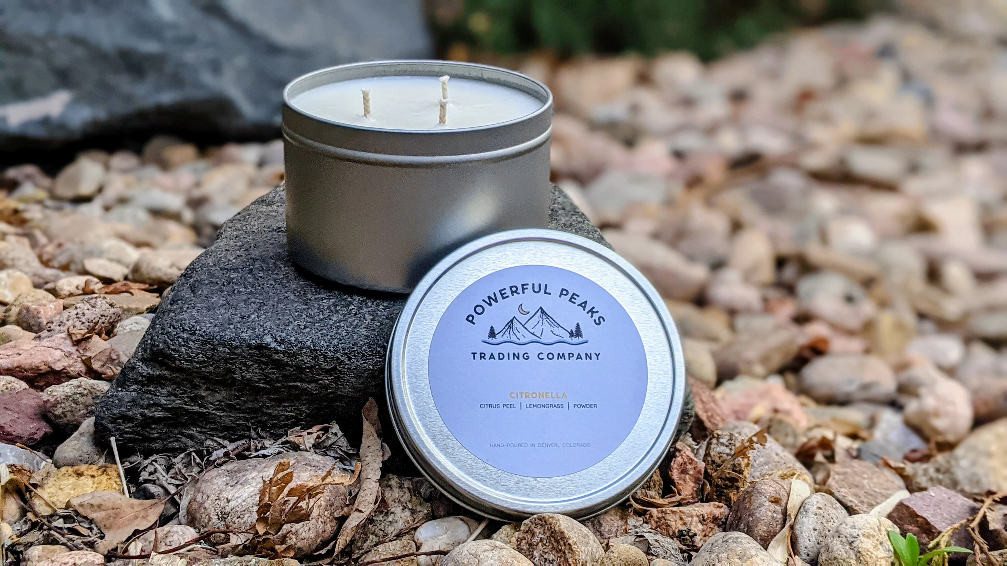Citronella - Citrus Peel | Lemongrass | Powder - 13 oz. Soy Wax Candle