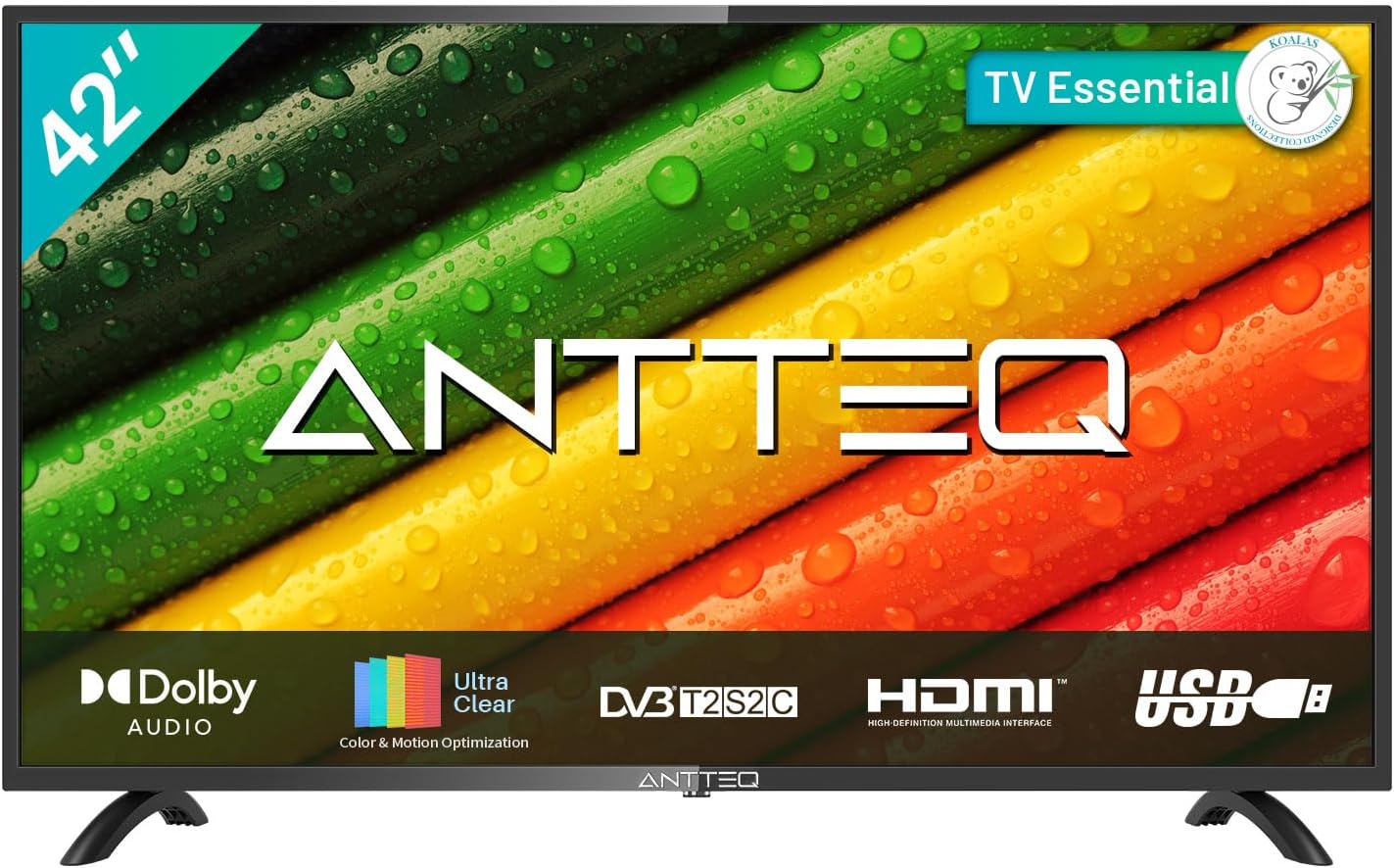 ANTTEQ AB42D1 TV 42 Inch (TV 106 cm), Dolby Audio, LED, HDMI, Media Player via USB, Digital Audio Output, Triple Tuner DVB-C/T2/S2, CI+, Hotel Mode Included