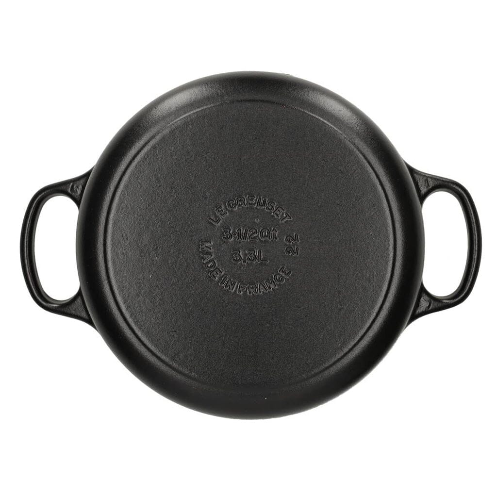 2025 Le Creuset - Signature Braad- / Stoofpan rond Mat Zwart 22 cm 3,3 l (zwarte binnenkant)