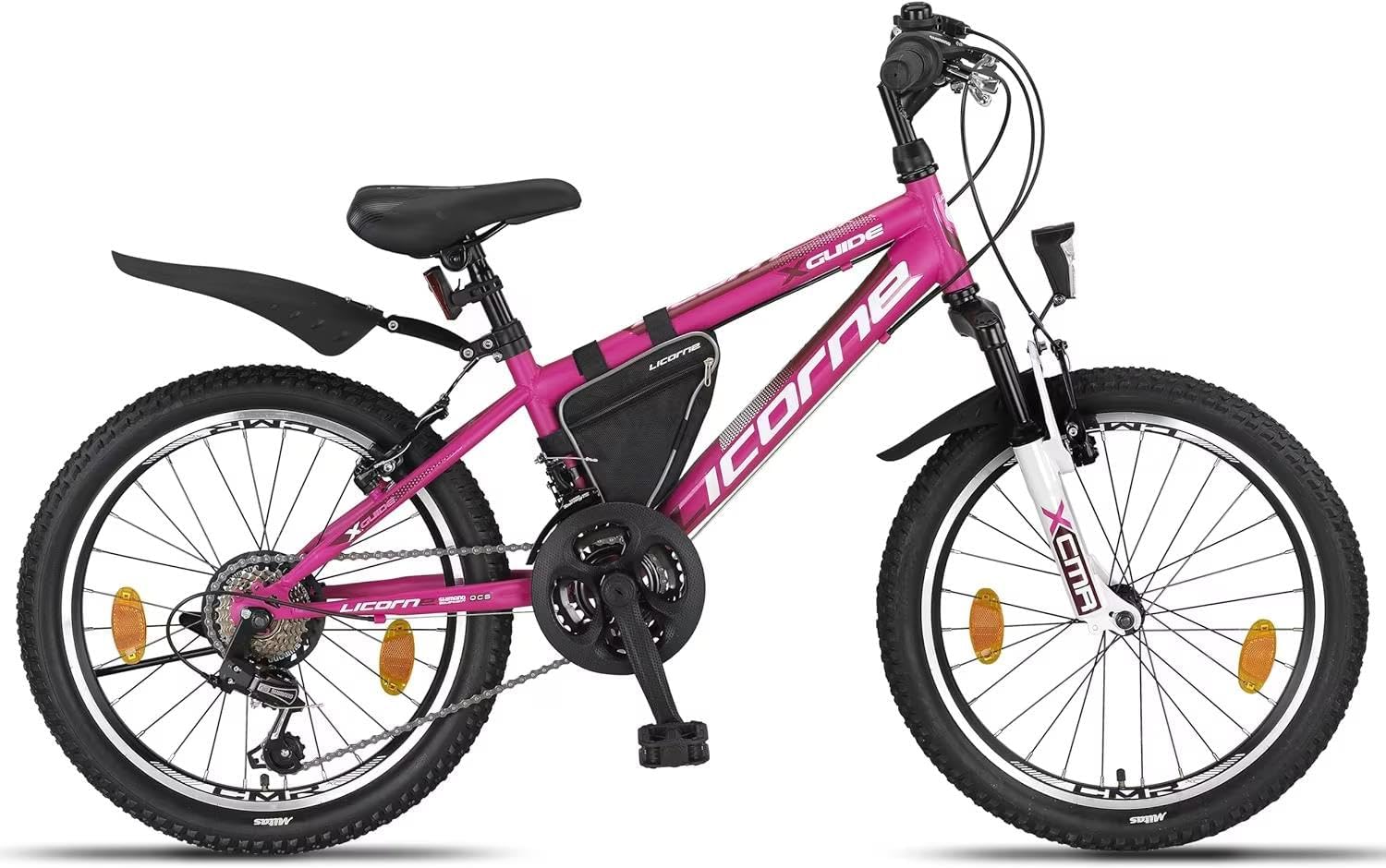 Licorne Bike Mountain Bike Guide for Girls, Boys, Women and Men, Shimano 21-Speed Gear