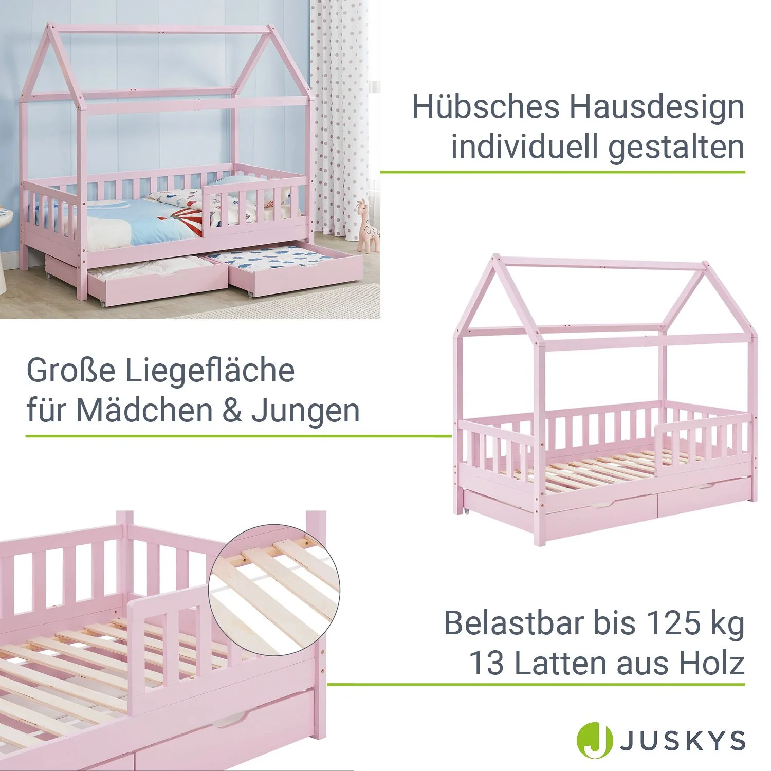 2025 Kinderbed Marli 90 x 200 cm met opberglade
