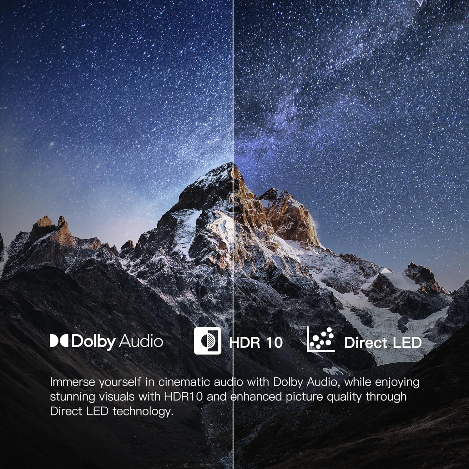 FPD 32 Inch Smart TV with Google TV HD 720P with Integrated Google Play and Google Cast HDR 10, Dolby Audio, Voice Control, D-Transmission, Black