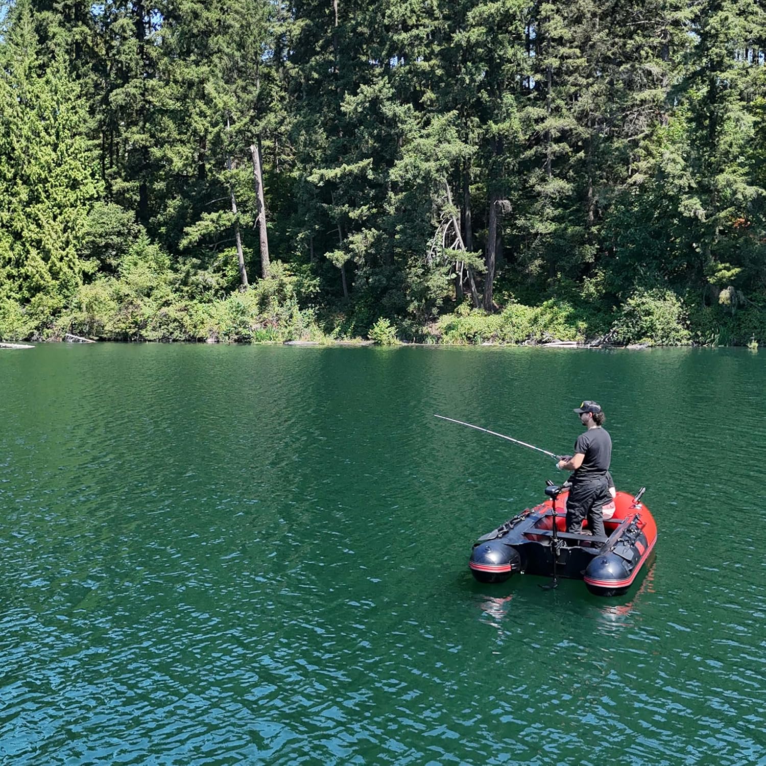 Opblaasbare boot | Jacht- en sloepboot | Visboot voor meerdere personen | Roeispanen met aluminium vloer | Hengelhouders | Robuust PVC | Model 2024 |