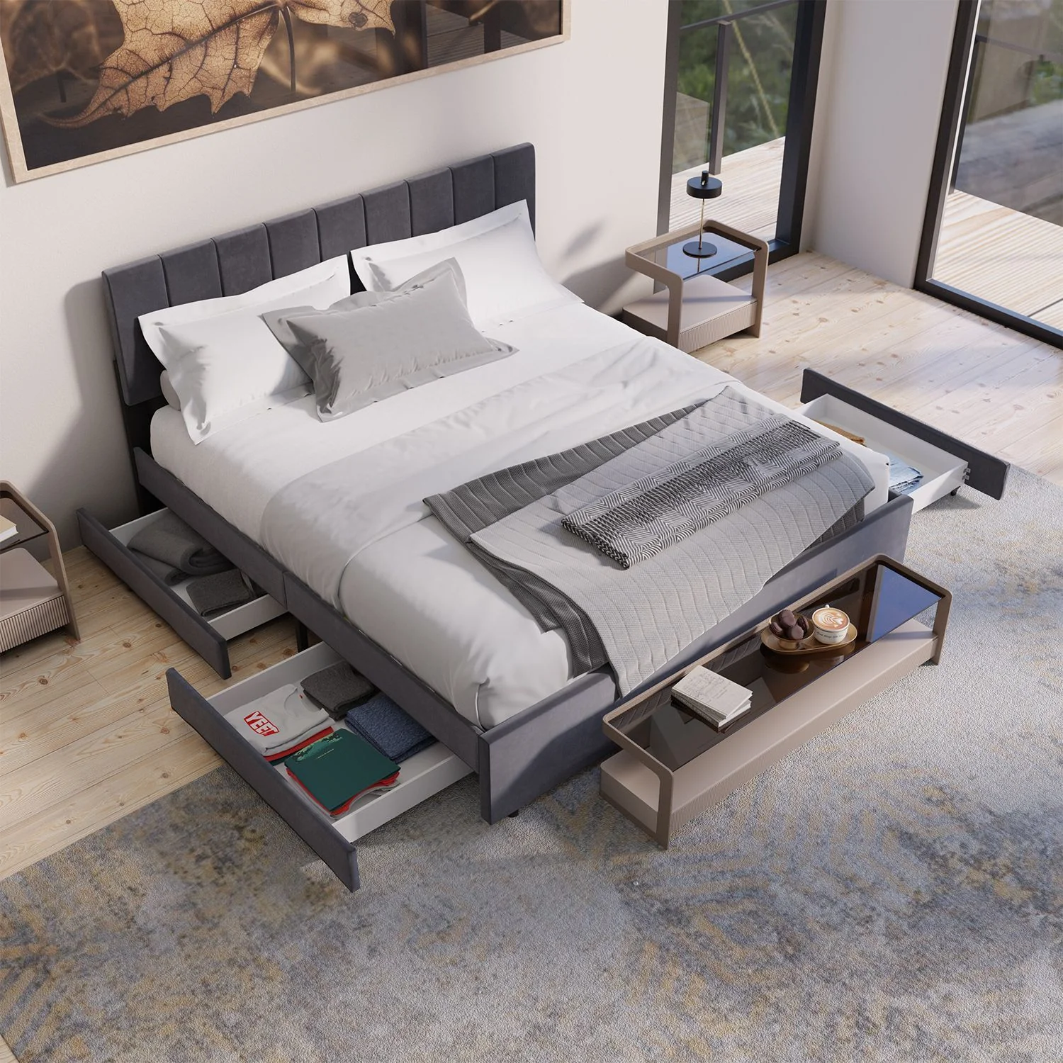 2025 Samt Polsterbett Soria