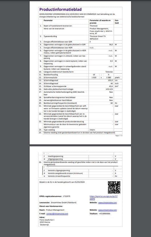 THOMSON 32 Inch (81cm) Full HD Google Smart TV, Wi-Fi, Dolby Audio, HDR10, Bluetooth 5.1, Triple Tuner (Cable/Satellite/Antenna), HDMI, CI+, A+ Panel - 32FG2S14