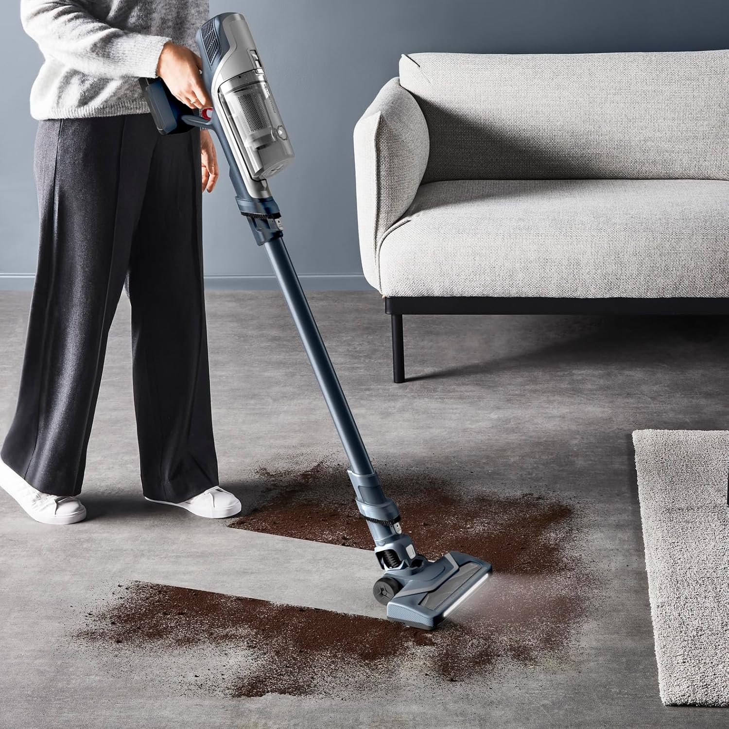 Rowenta X-pert 6.60 Essential RH6838, Cordless Stick Vacuum Cleaner, Automatic Speed Settings, Up to 45 Minutes Autonomy, Removable Battery, Lightweight Design, Dust Thief