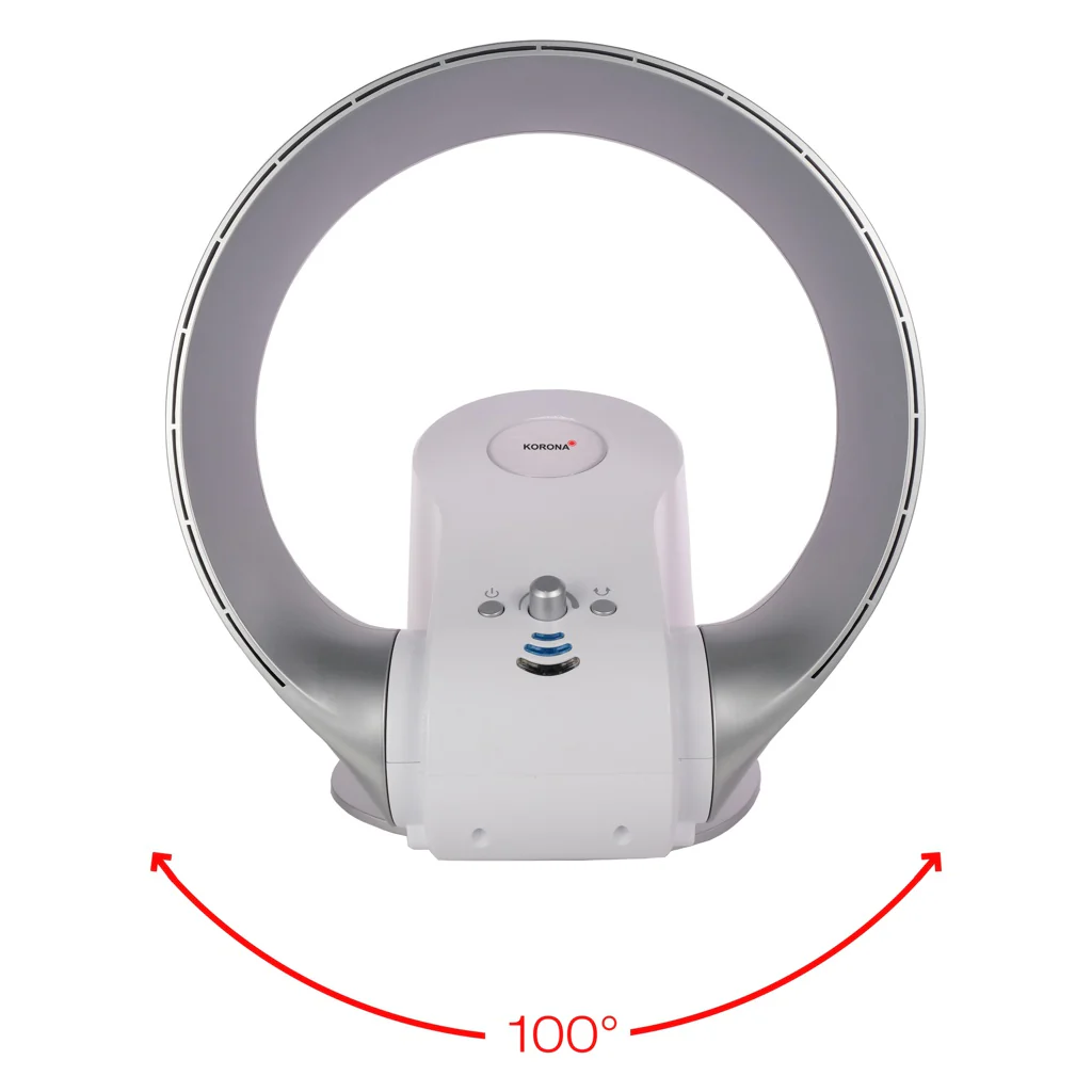 2025 Korona 81008 Wand- en Tafelventilator bladvrij 26 W zilver, wit