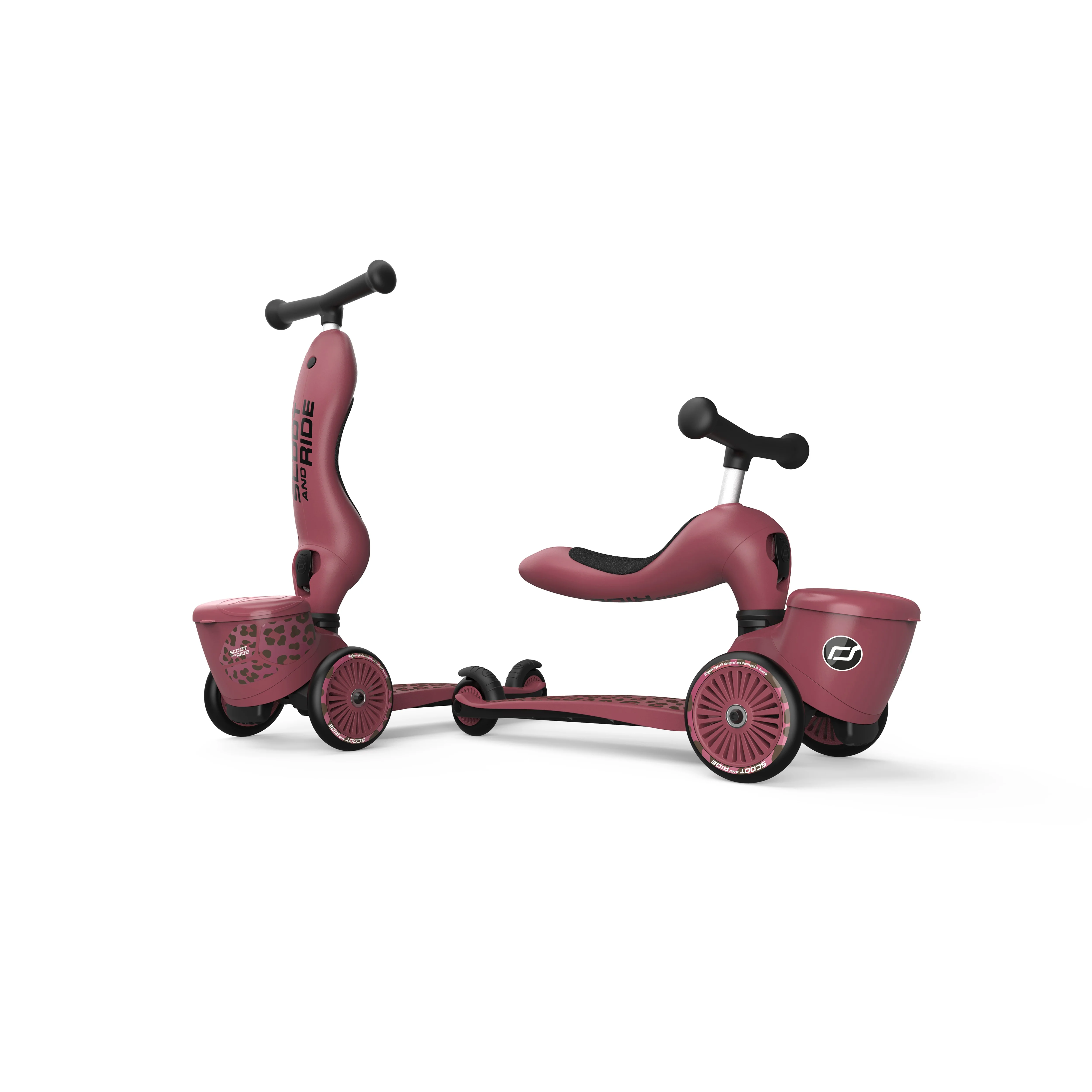 2025 Scoot & Ride Highwaykick 1 Lifestyle �C 2-in-1 loopfiets en step met zitje voor kinderen van 1 tot 5 jaar