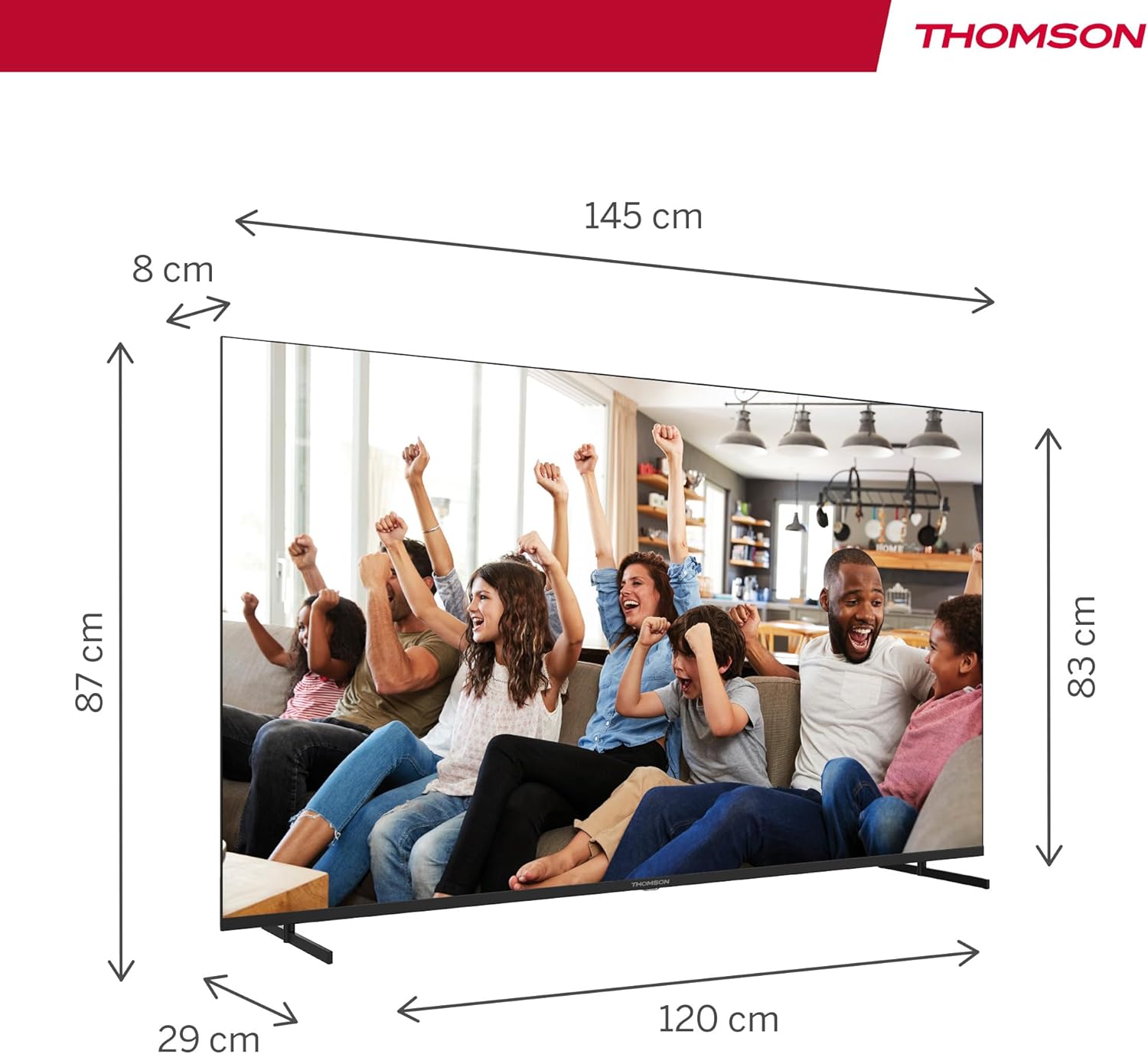 THOMSON 32 Inch (81cm) Full HD Google Smart TV, Wi-Fi, Dolby Audio, HDR10, Bluetooth 5.1, Triple Tuner (Cable/Satellite/Antenna), HDMI, CI+, A+ Panel - 32FG2S14