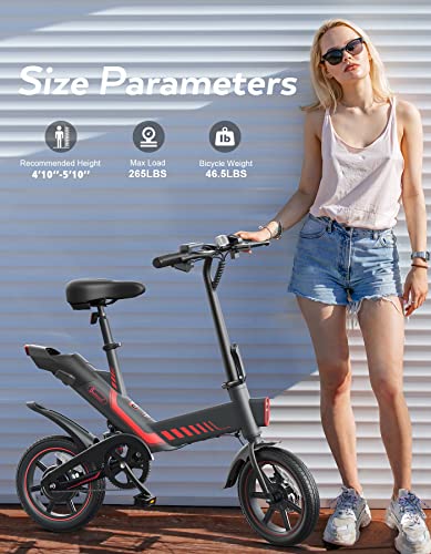 2025 Vouwbare Elektrische Fiets Sailnovo 14'' voor Volwassenen en Tieners, met Ingebouwde Lithium-Ion Batterij