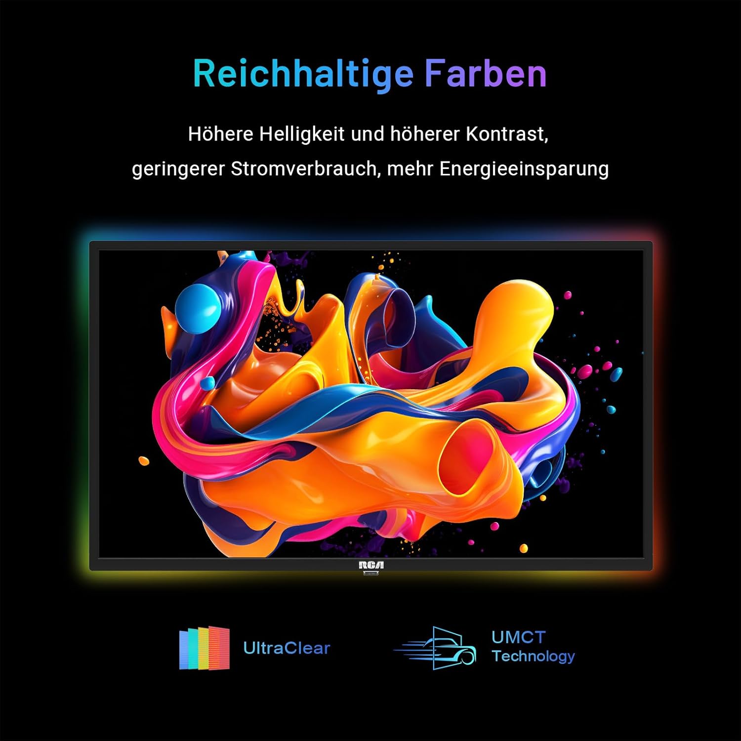 RCA RS32H2 Android Smart TV 32 inch (80 cm) Televisie met Google Assistant, Chromecast, Netflix, Prime Video, Google Play, YouTube, Disney+, WiFi, BT-afstandsbediening met microfoon, DVB-S/S2/T/T2/C