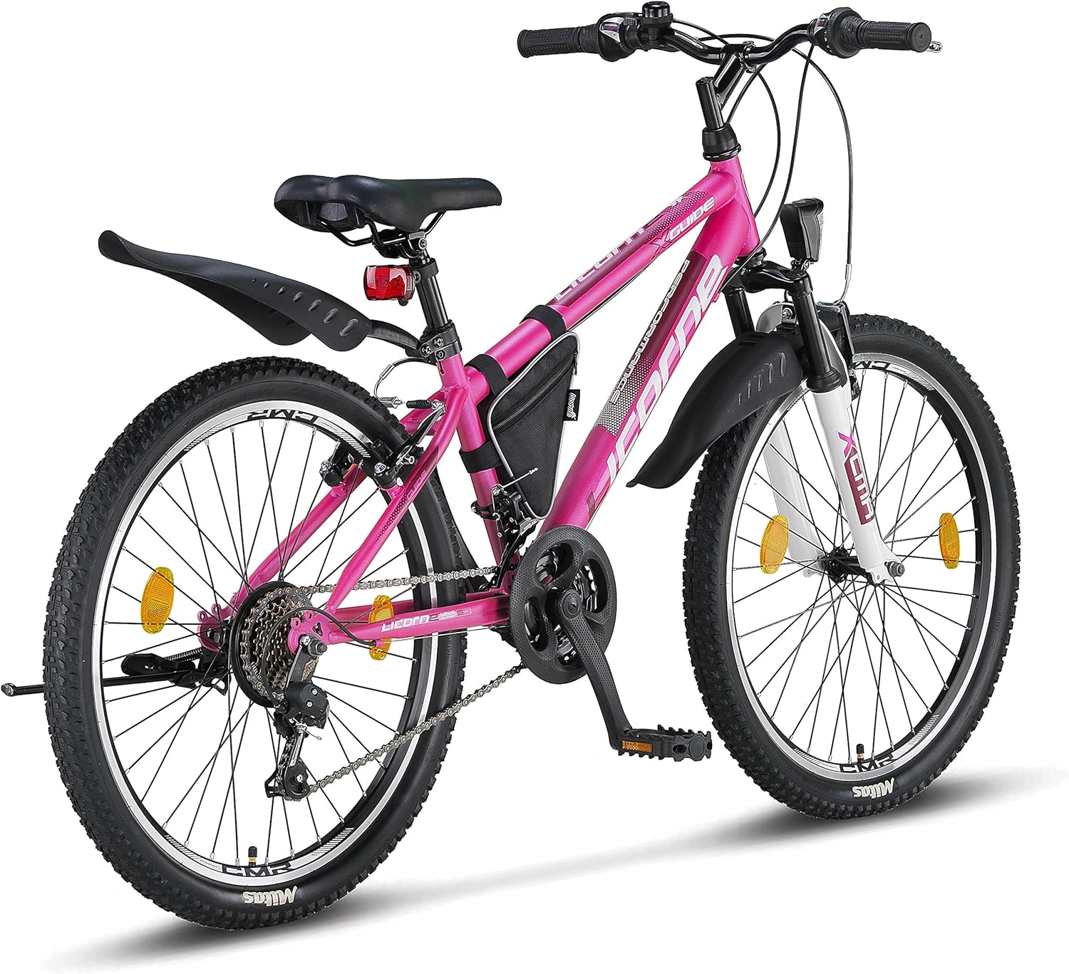 Licorne Bike Mountain Bike Guide for Girls, Boys, Women and Men, Shimano 21-Speed Gear