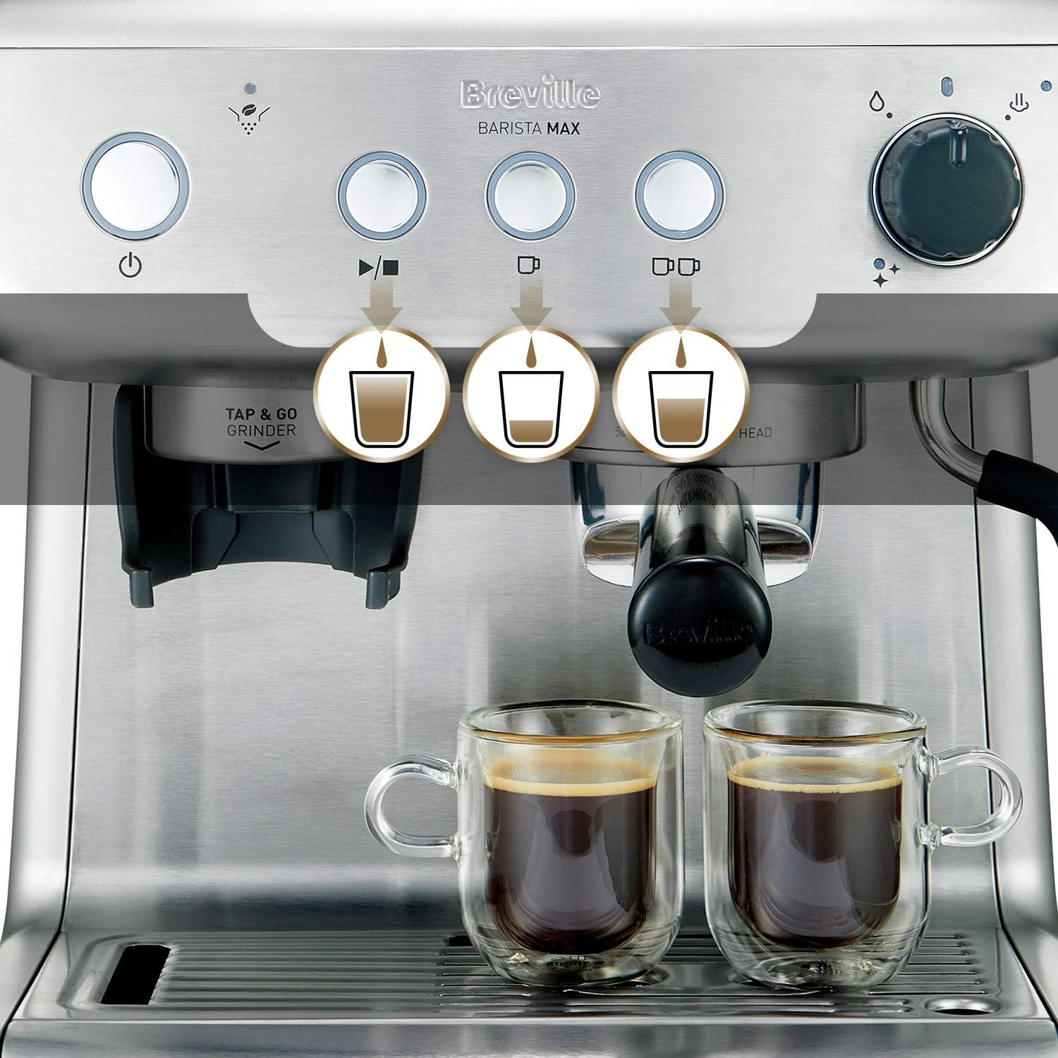Breville VCF126X Barista Max Coffee Machine, Stainless Steel