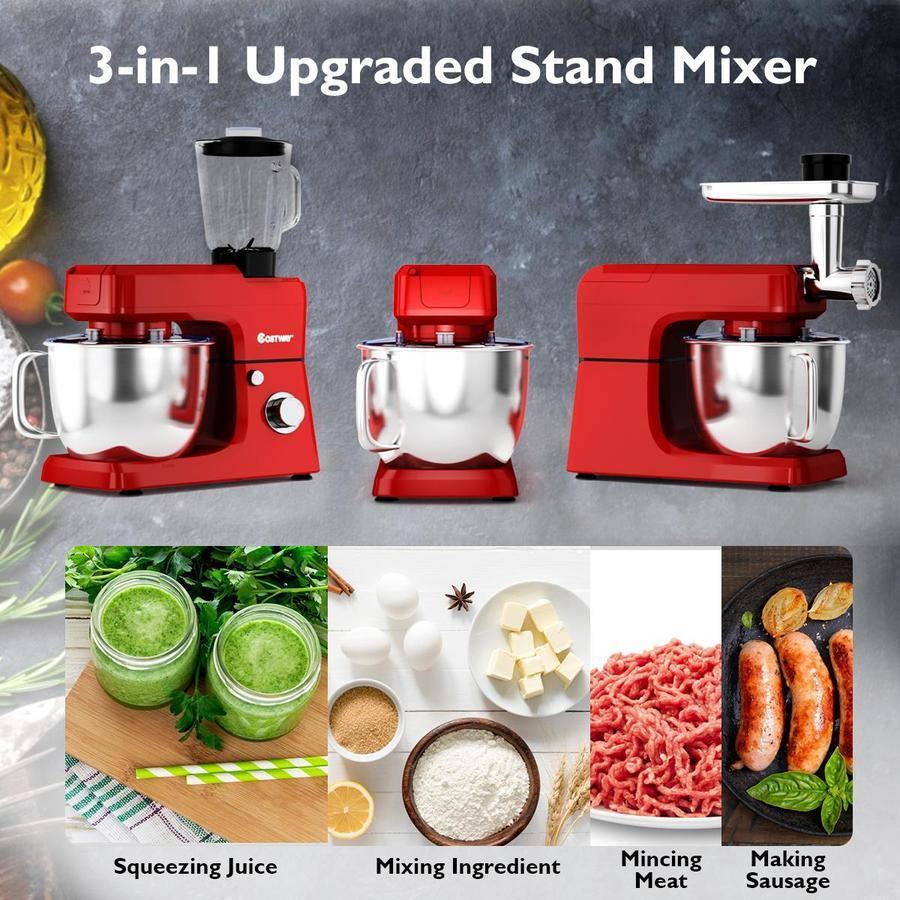 2025 Multifunctionele 3-in-1 Staafmixer van 800W met Vleesmolen, Blender en Worstmaker