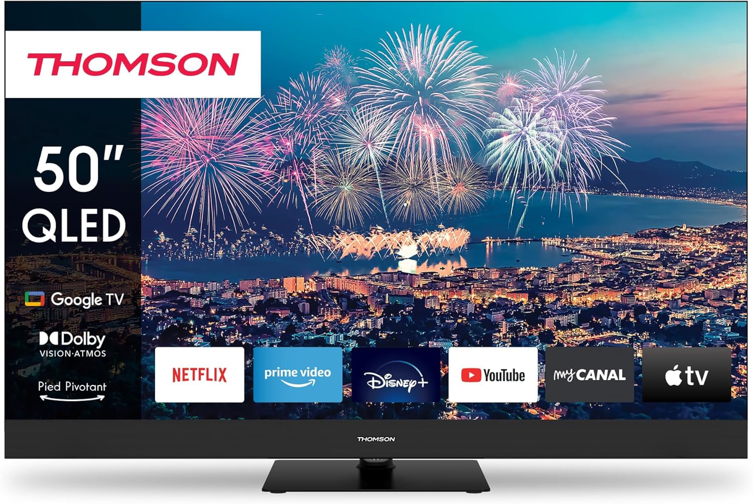 THOMSON 32 Inch (81cm) Full HD Google Smart TV, Wi-Fi, Dolby Audio, HDR10, Bluetooth 5.1, Triple Tuner (Cable/Satellite/Antenna), HDMI, CI+, A+ Panel - 32FG2S14