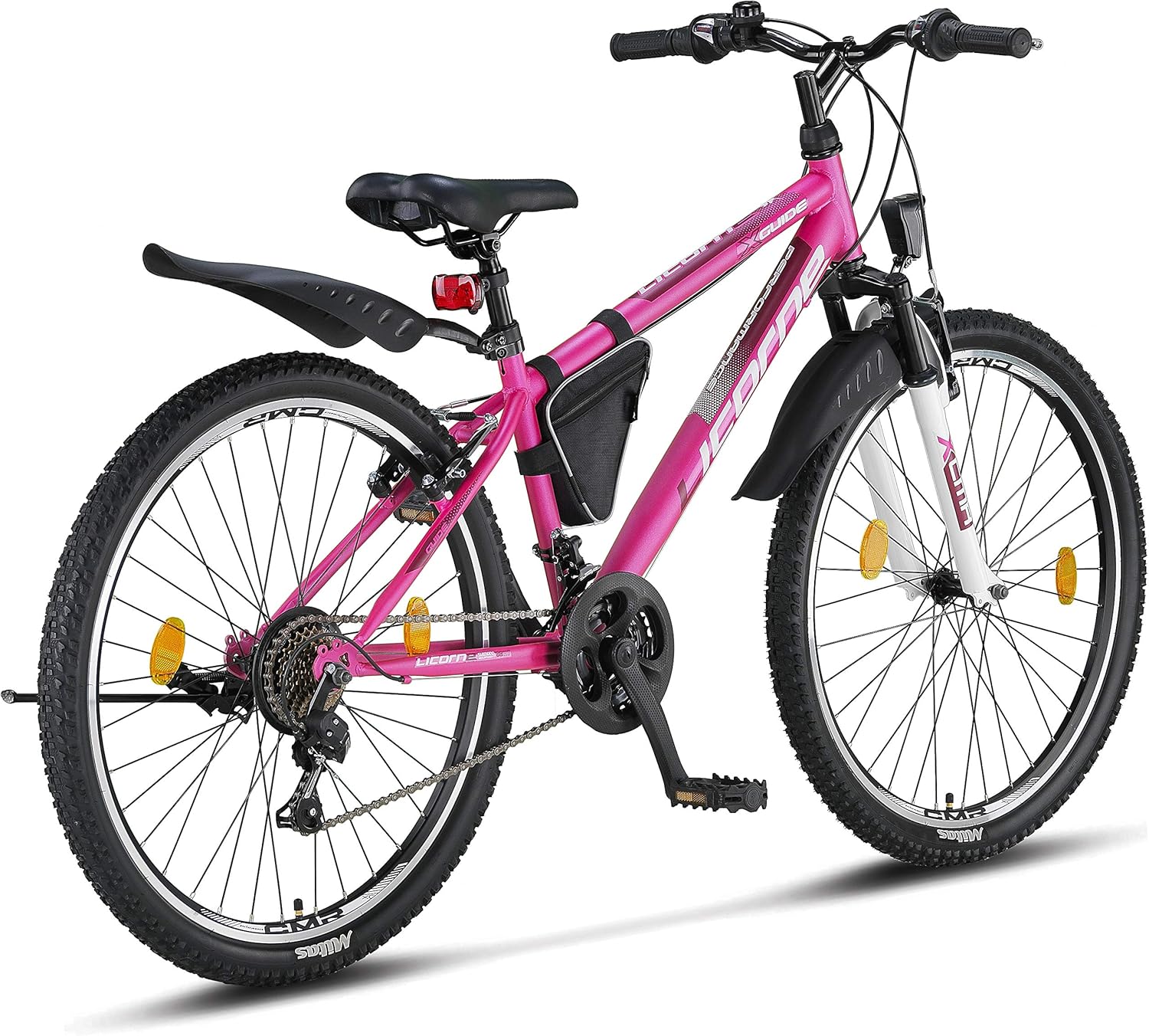 Licorne Bike Mountain Bike Guide for Girls, Boys, Women and Men, Shimano 21-Speed Gear