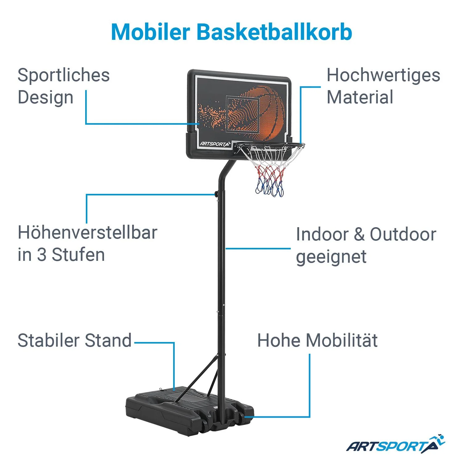 2025 Outdoor basketbalring voor kinderen en volwassene