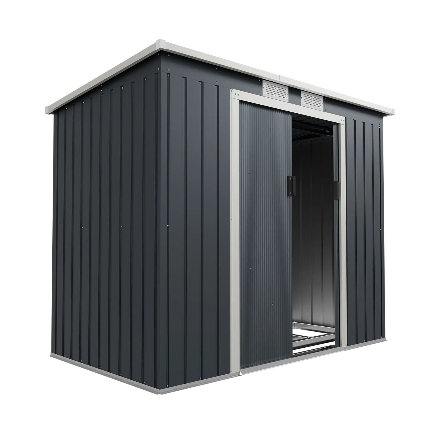 2025 Metalen tuinschuur M in donkergroen voor de tuin