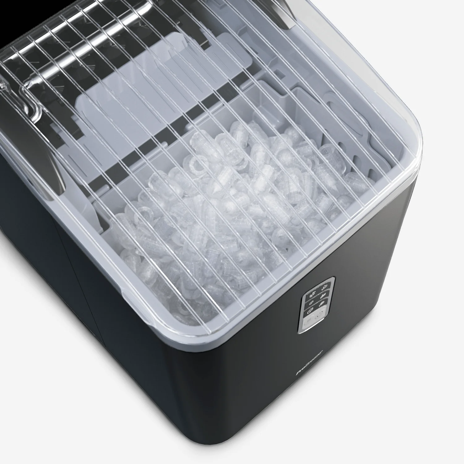 2025 Tafelmodel IJsblokjesmachine �C Zelfreinigende Machine met 2L Tank en Dagelijkse Productie van 15 kg �C Zwart