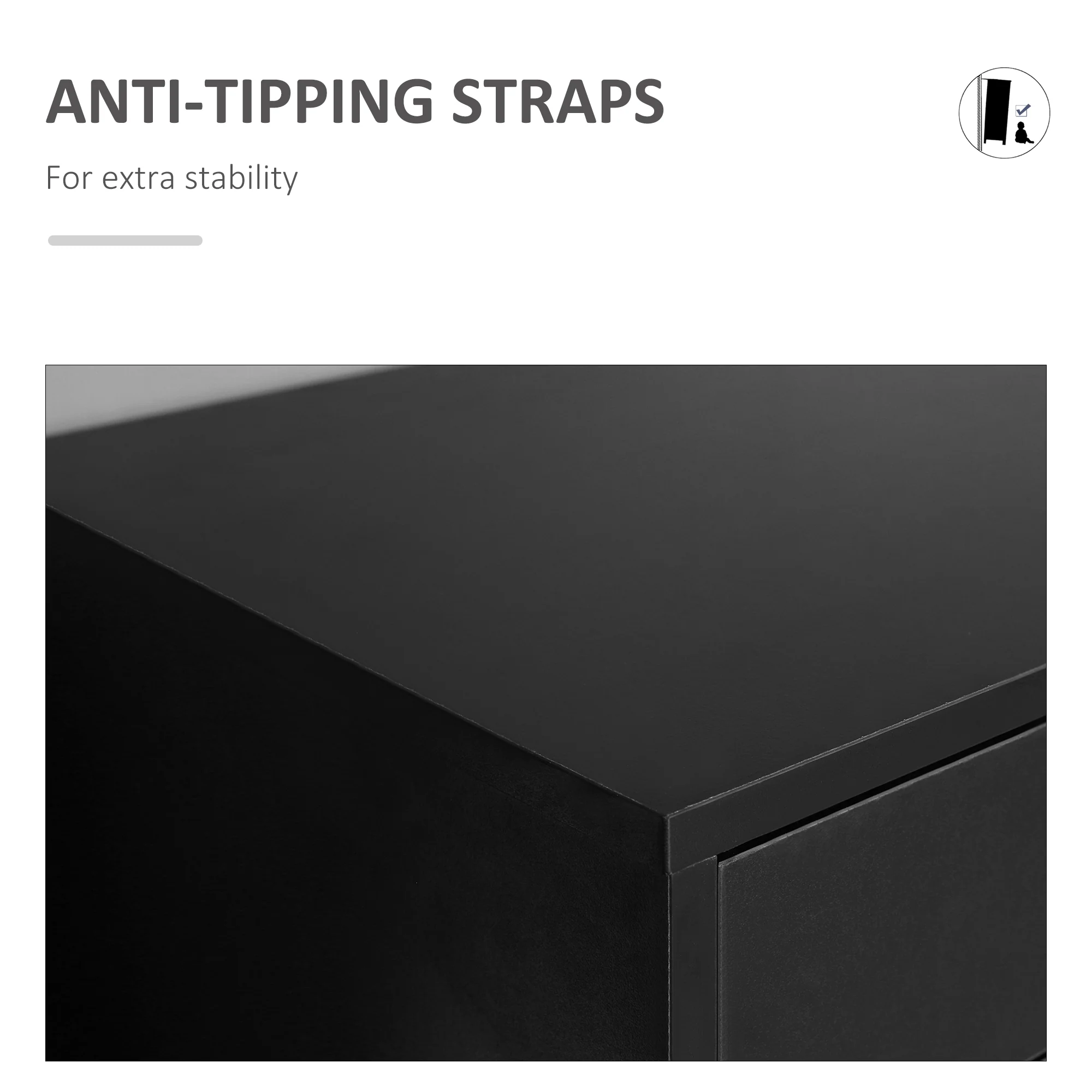 Verticale Archiefkast met 7 Lades, Mobiele Kantoorkast op Wieltjes voor Studie of Kantoor, Zwart