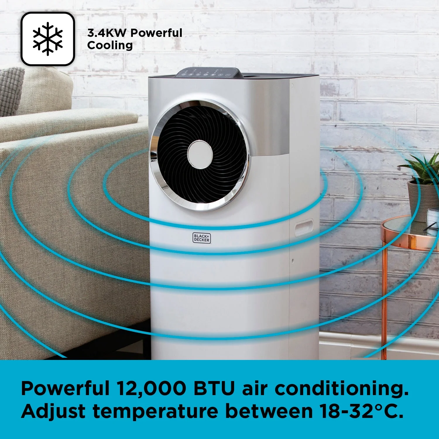 Draagbare Airconditioner Black+Decker BXAC40008GB 12.000 BTU