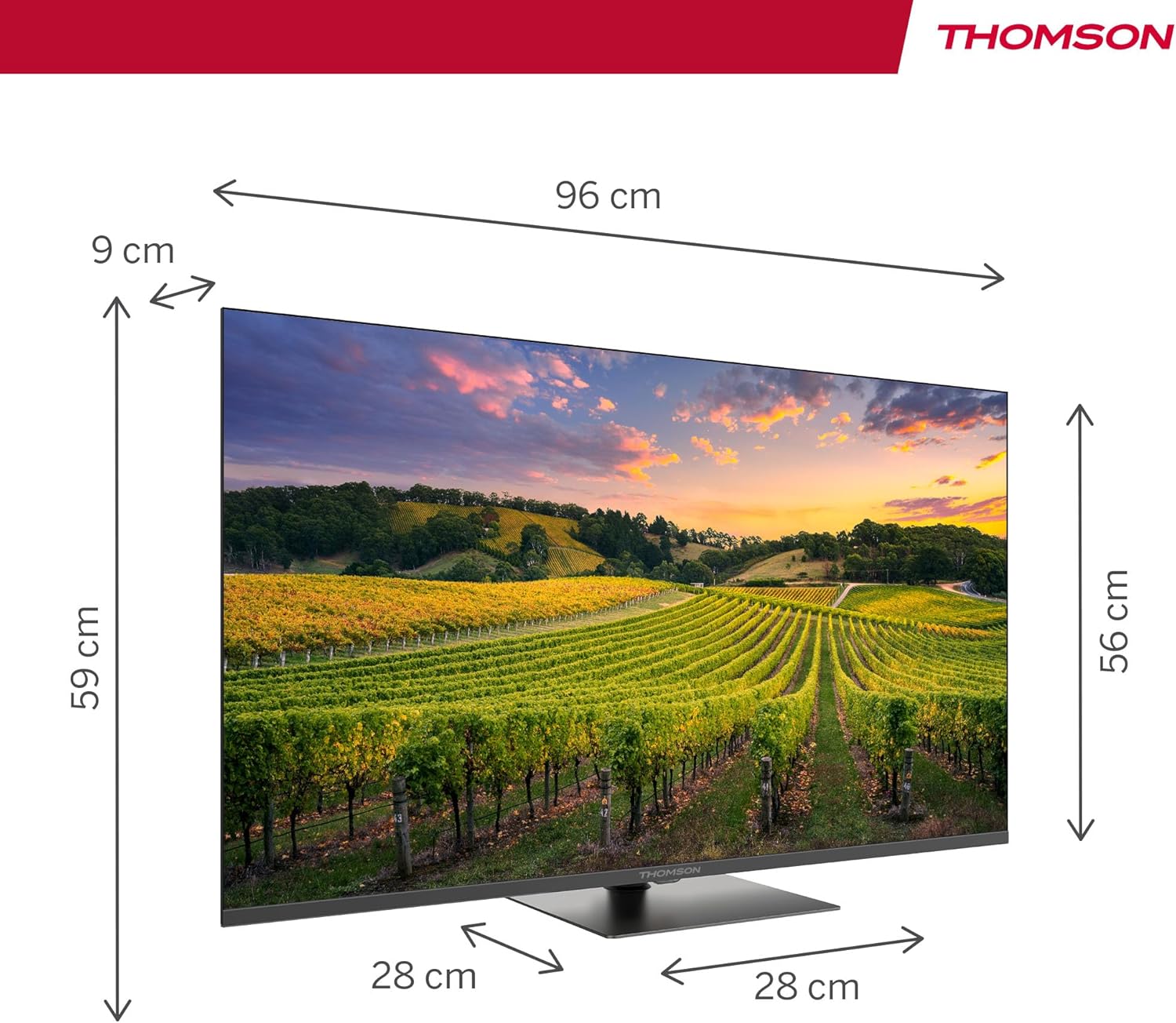 THOMSON 32 Inch (81cm) Full HD Google Smart TV, Wi-Fi, Dolby Audio, HDR10, Bluetooth 5.1, Triple Tuner (Cable/Satellite/Antenna), HDMI, CI+, A+ Panel - 32FG2S14