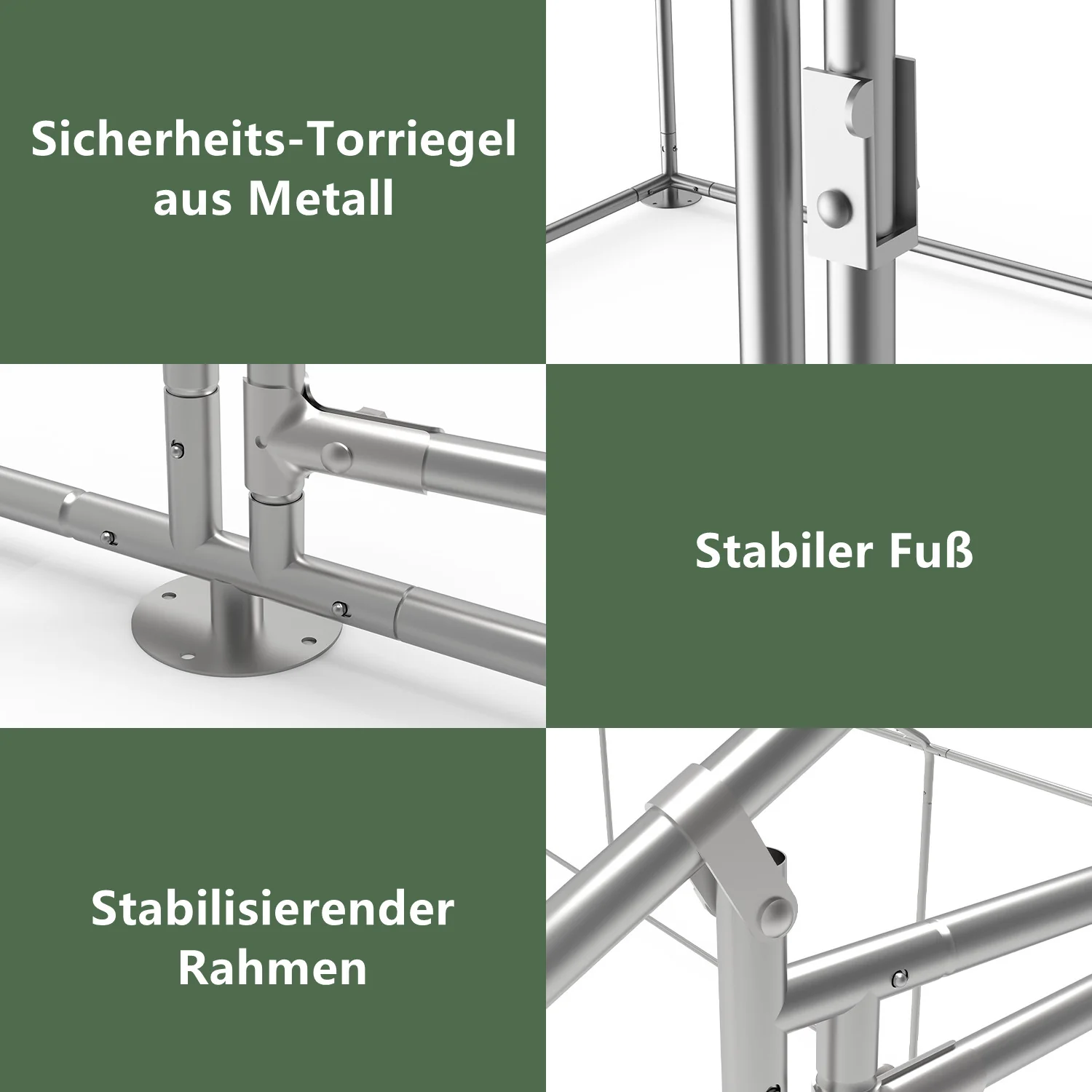 2025 Sonnewelt Kippenhok Metaal Vrijloopren met Dakzeil 332m