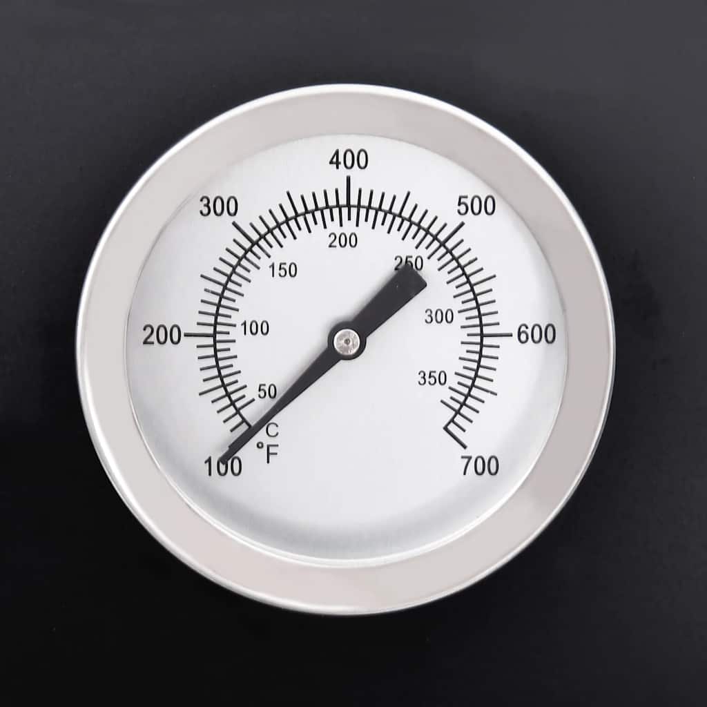 2025 Grillwagen met wielen en legplanken Zwart Staal 115x85x95 cm Buitenbarbecue