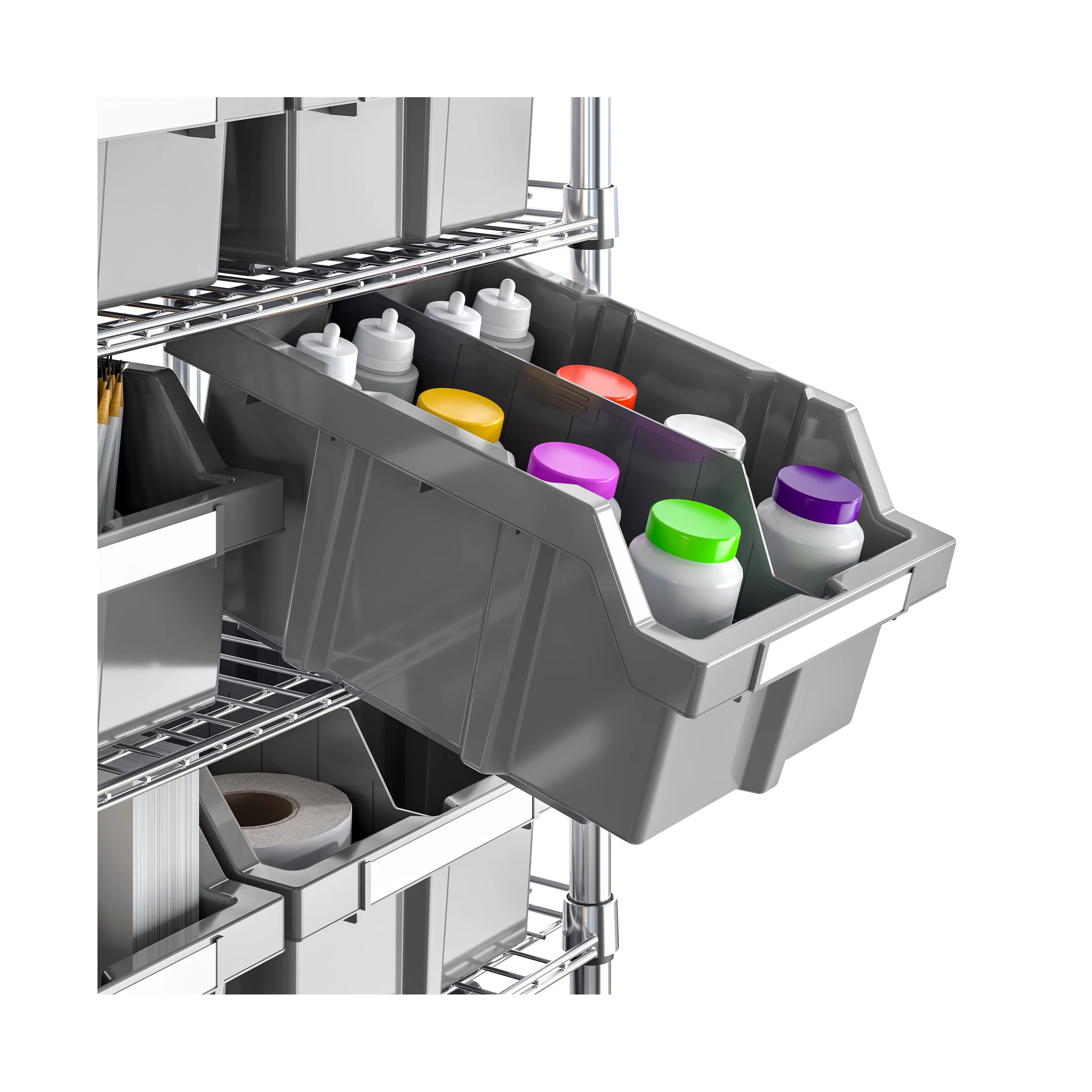 2025 NSF Extra Brede Rek met 7 Niveaus en 21 Bakjes