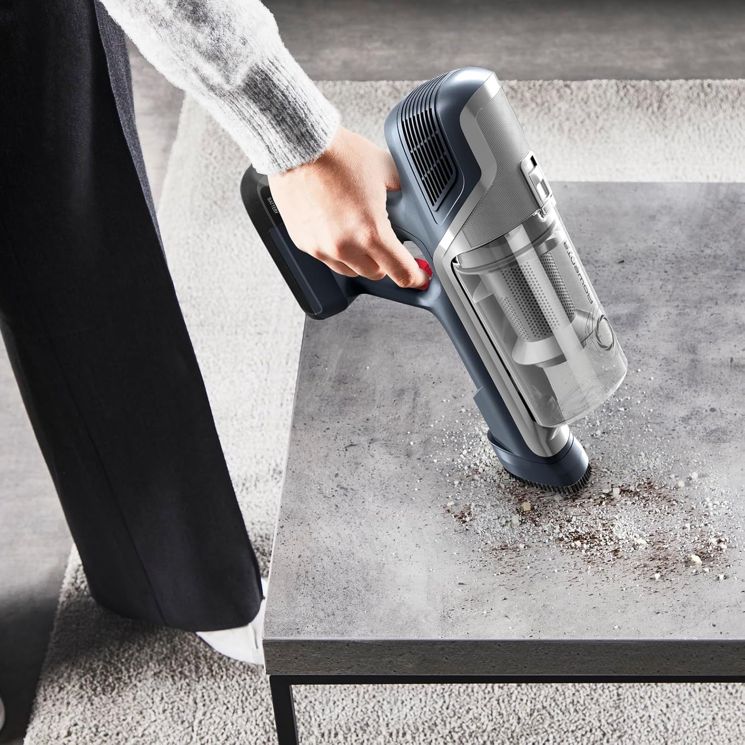 Rowenta X-pert 6.60 Essential RH6838, Cordless Stick Vacuum Cleaner, Automatic Speed Settings, Up to 45 Minutes Autonomy, Removable Battery, Lightweight Design, Dust Thief