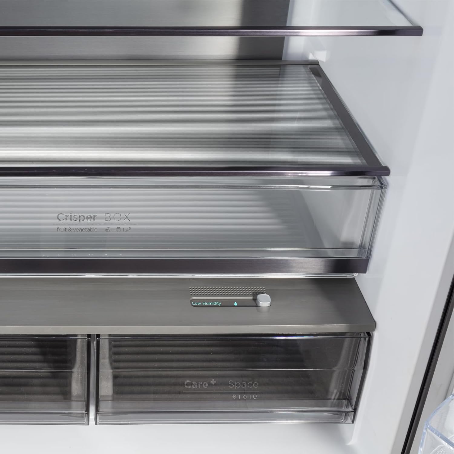 CHiQ FBM351NEI42, Fridge-Freezer, 356 Liters(260 + 96 L), No Frost, Silent 35dB, Inverter Compressor, Digital LED Display, 12 Year Warranty on Compressor, Stainless Steel