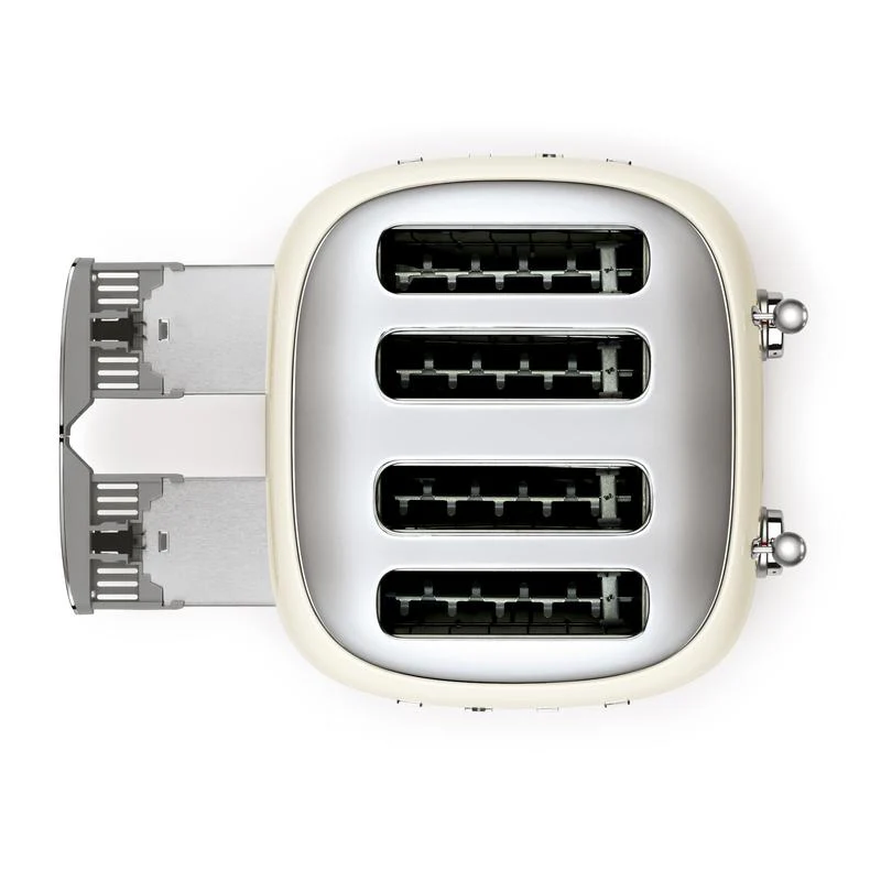 2025 SMEG TSF03CRUK Broodrooster voor Vier Sneetjes in Cr��mekleur