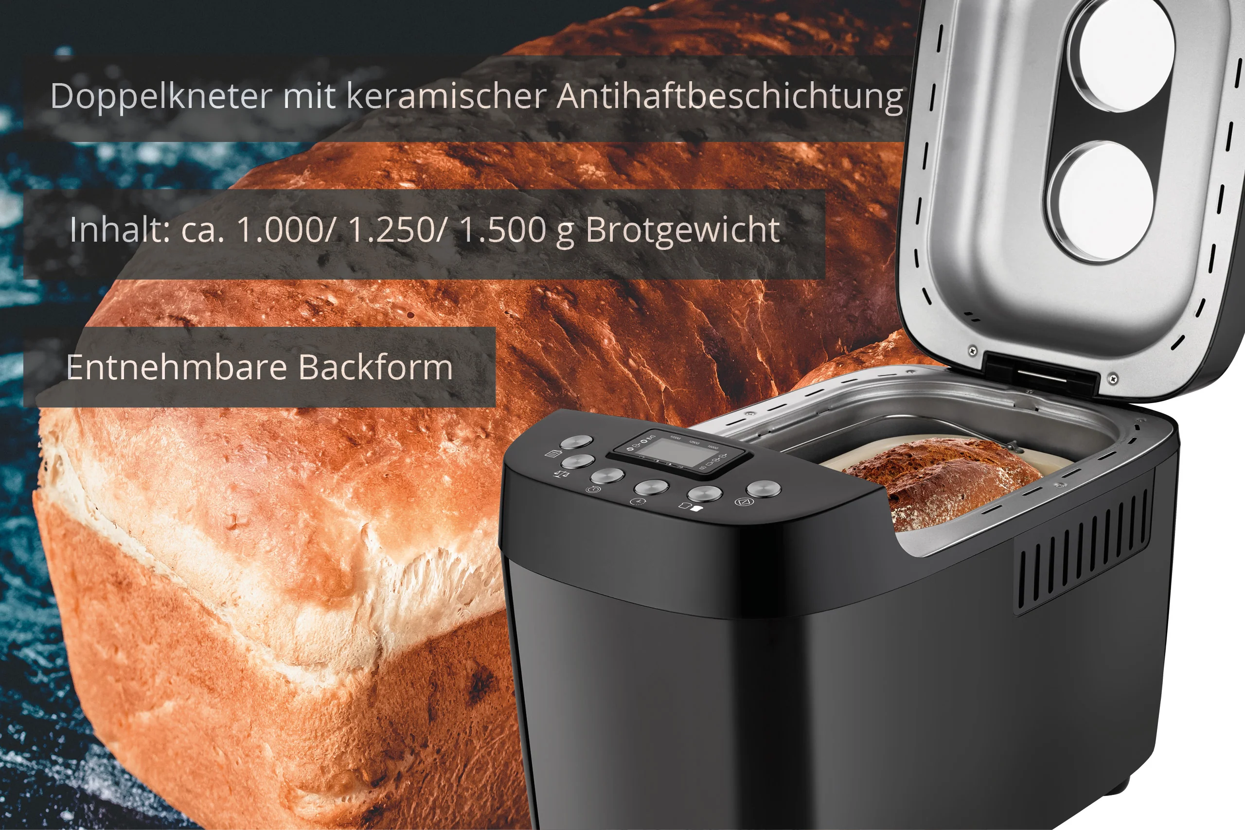 2025 Unold Backmeister Big Broodbakmachine 850 W met 15 programma��s & 1.500 g capaciteit