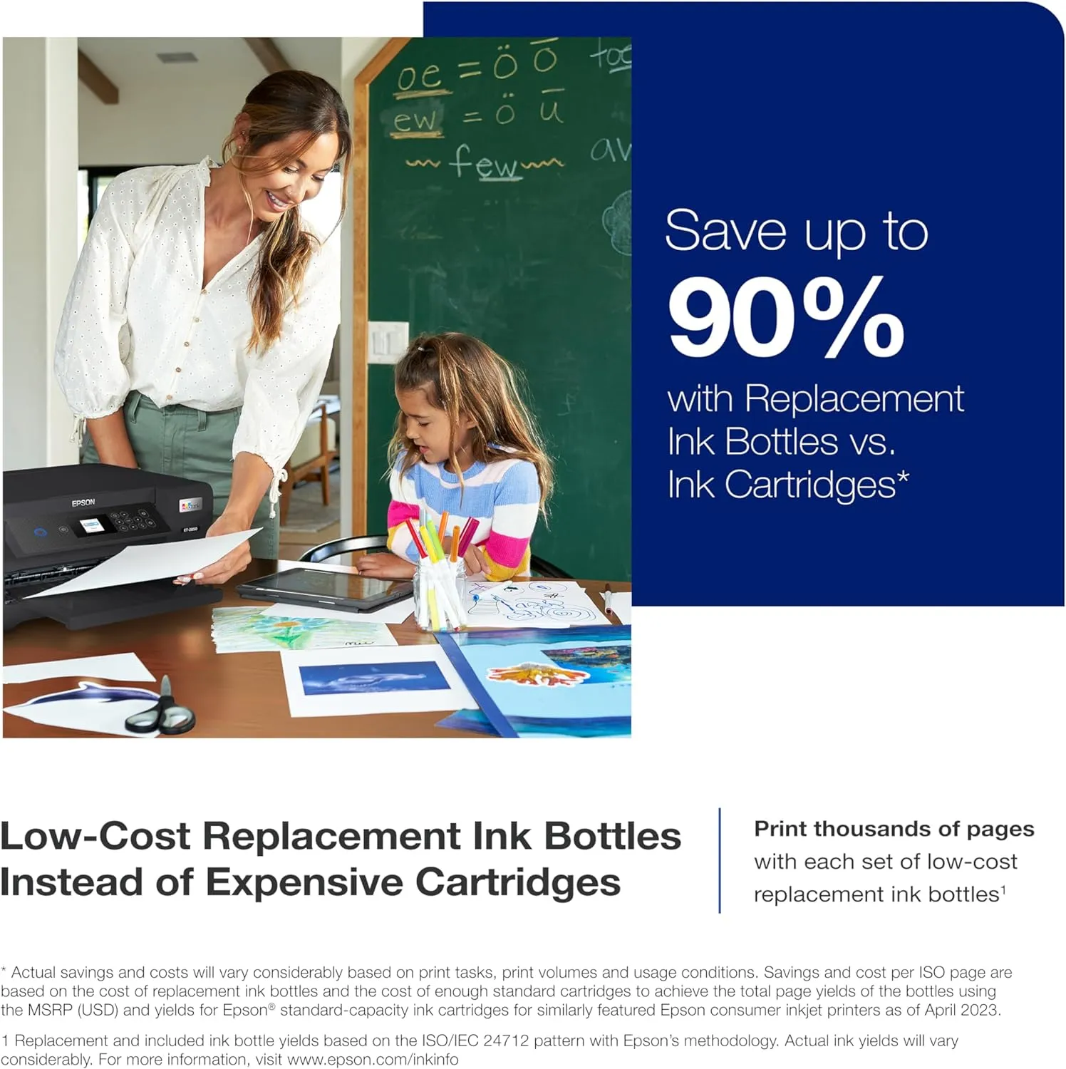 ET-4800 Draadloze alles-in-één cartridgevrije supertankprinter met scanner, kopieerapparaat, fax, ADF en Ethernet - Ideaal voor uw thuiskantoor, wit