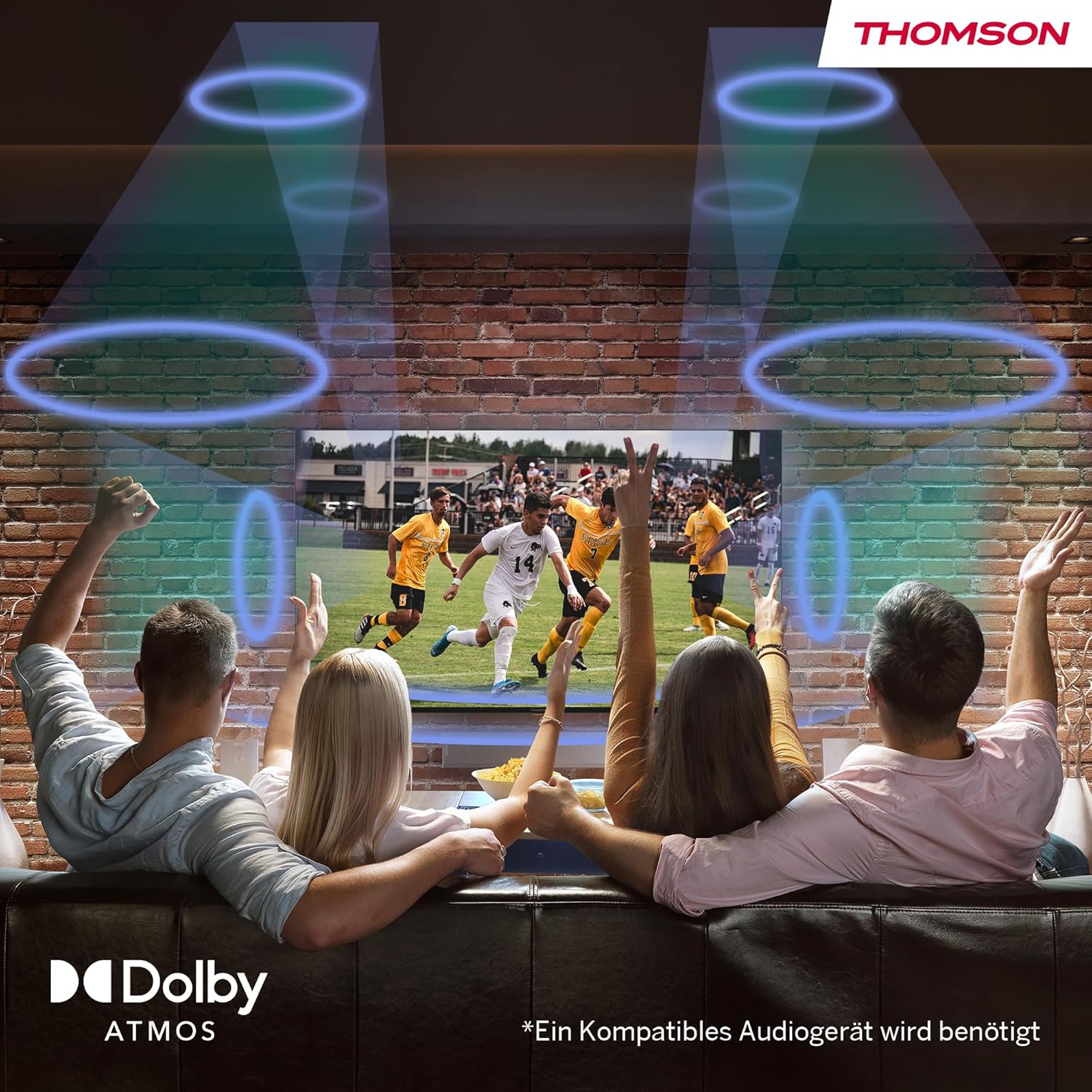 THOMSON 32 Inch (81cm) Full HD Google Smart TV, Wi-Fi, Dolby Audio, HDR10, Bluetooth 5.1, Triple Tuner (Cable/Satellite/Antenna), HDMI, CI+, A+ Panel - 32FG2S14