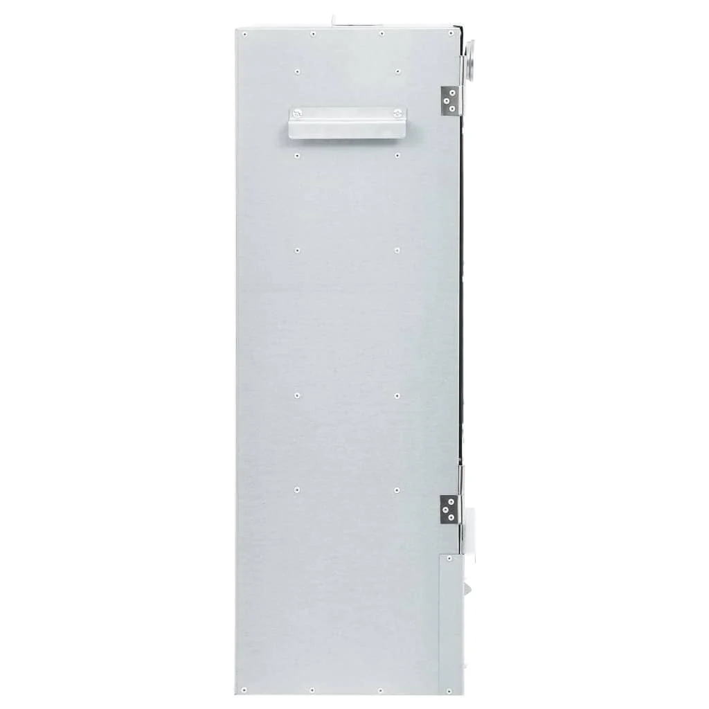 Rookoven met 1 kg rookmot 44,5 x 29 x 83 cm verzinkt zilver