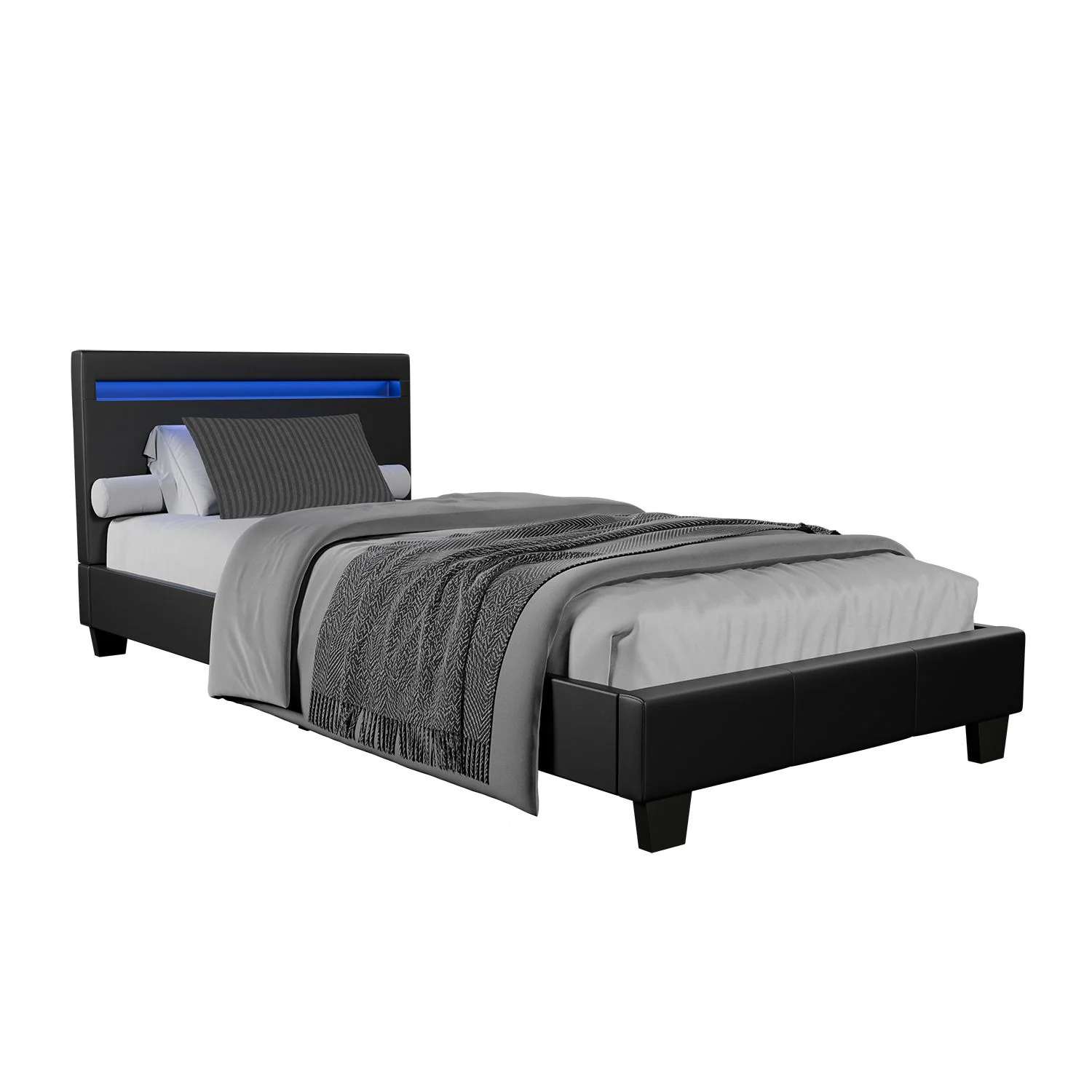 2025 Rustgevend slapen in het gestoffeerde bed Verona 120x200 cm in wit