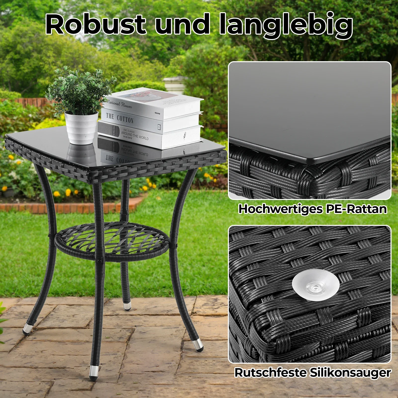 3-delig Rotan Tuinmeubelset �C Stijlvolle zitgroep voor balkon, terras & tuin