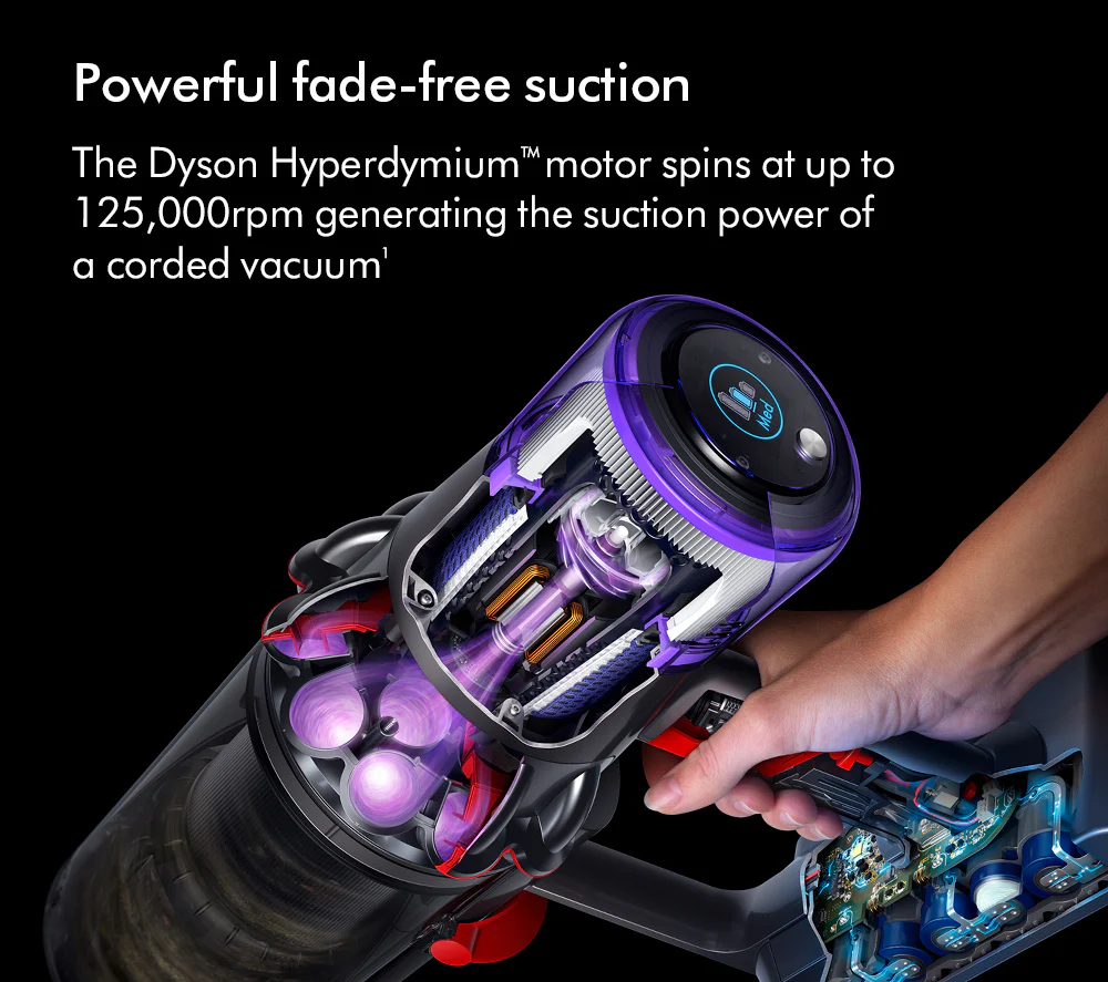 2025 Dyson V11 Extra Draadloze Steelstofzuiger �C Tot 60 Minuten Gebruikstijd, Nikkel en Rood