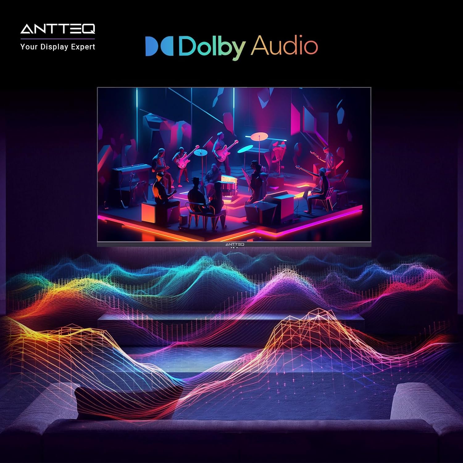 ANTTEQ AB42D1 TV 42 Inch (TV 106 cm), Dolby Audio, LED, HDMI, Media Player via USB, Digital Audio Output, Triple Tuner DVB-C/T2/S2, CI+, Hotel Mode Included