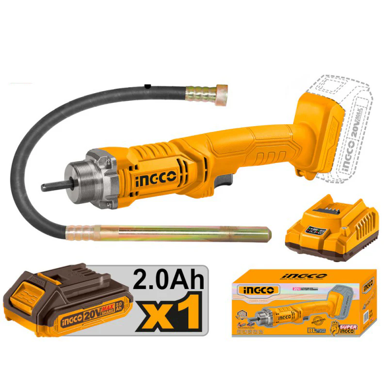 2025 20V accubetontriller met 2 accu's en INGCO acculader