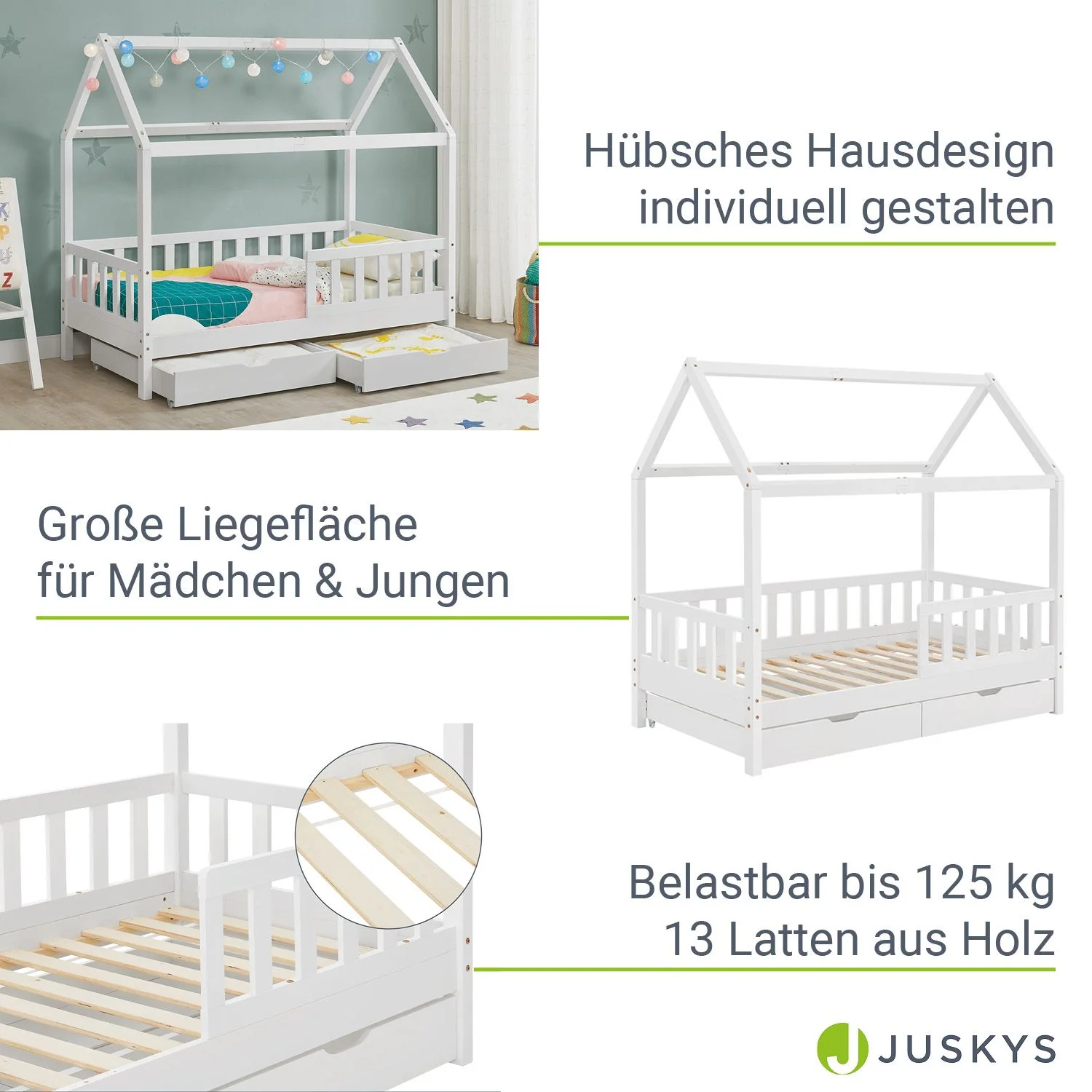 2025 Kinderbed Marli 90 x 200 cm met opberglade
