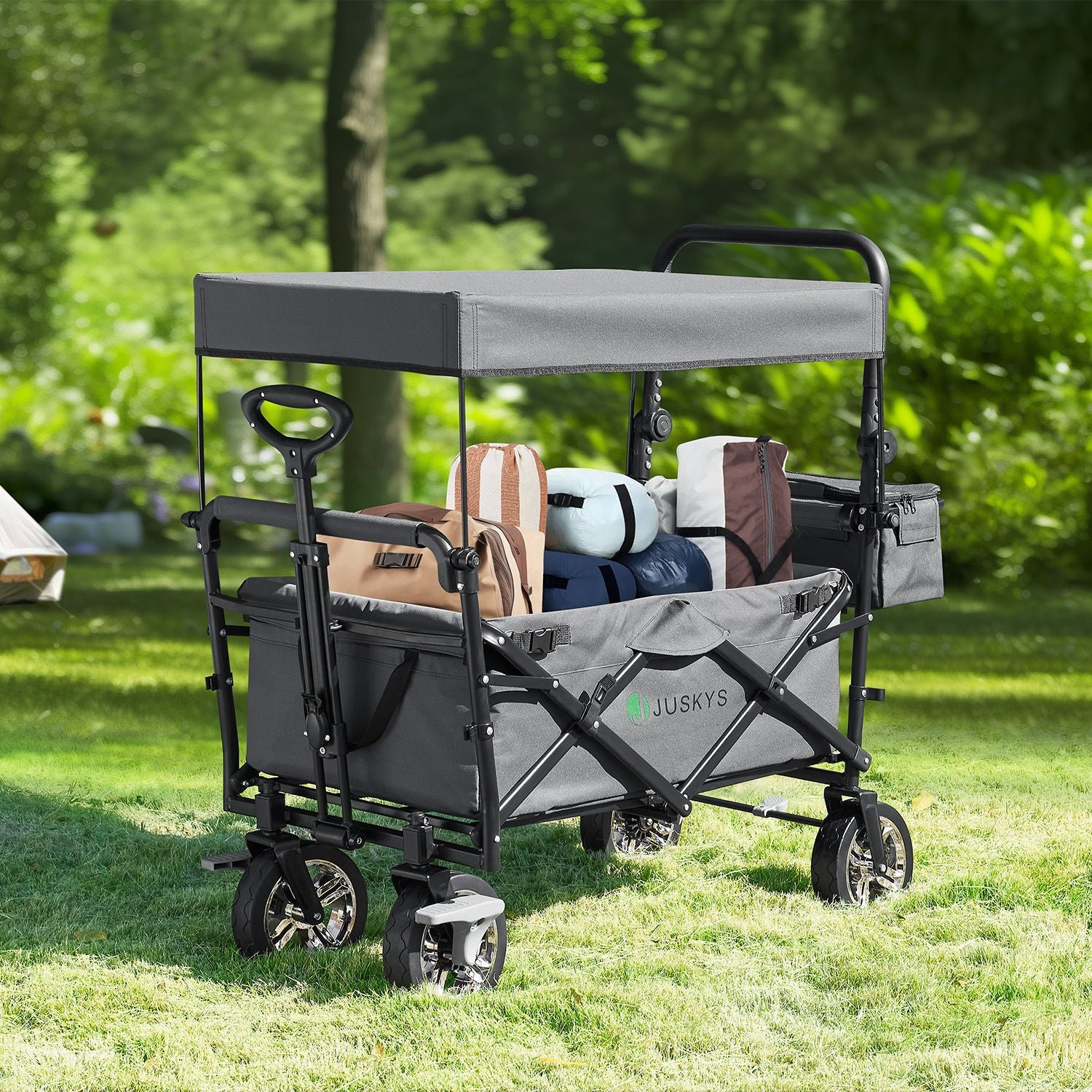 2025 Opvouwbare bolderwagen met dak en tas