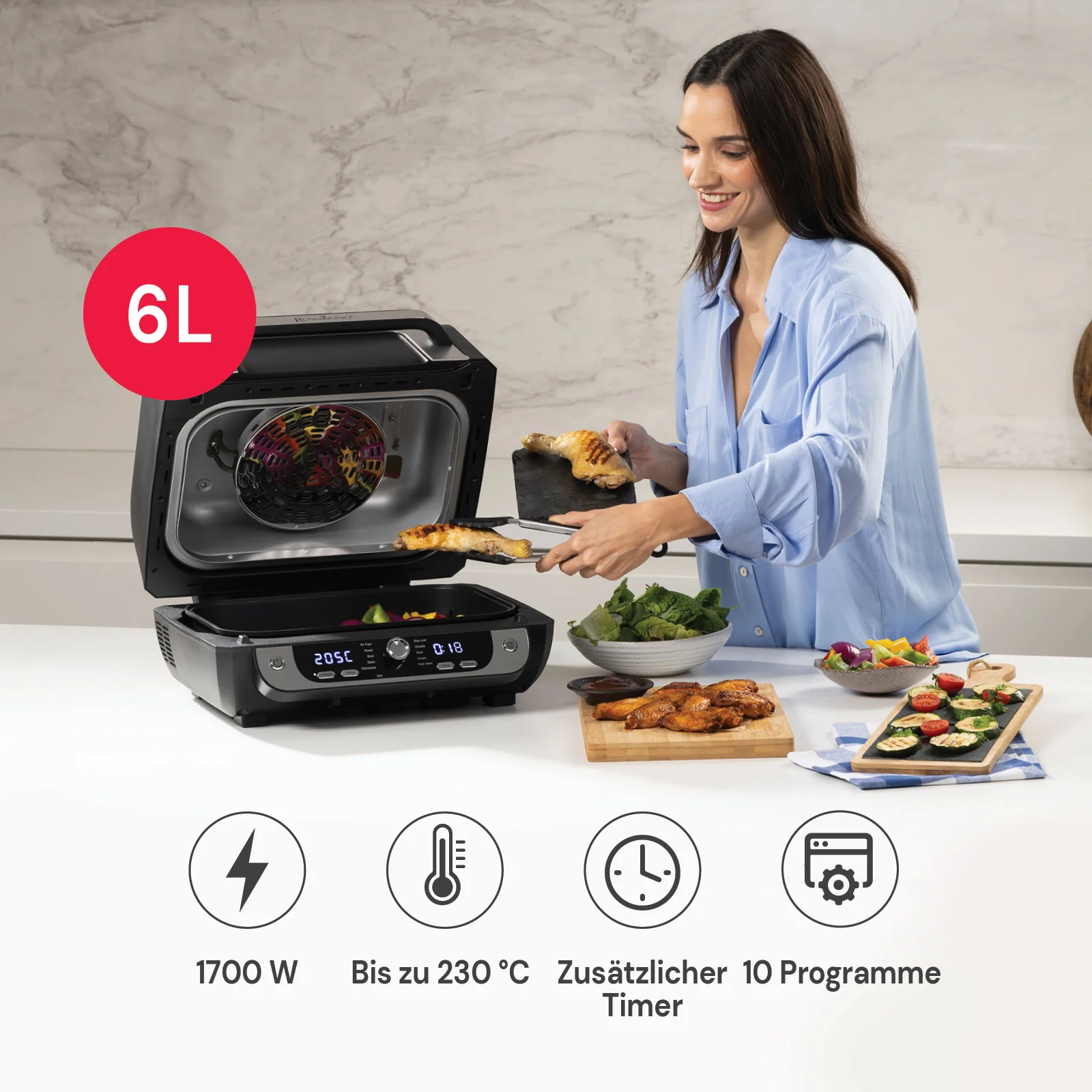 2025 Rosmarino AirGrill Pro heteluchtfriteuse �C 6 L